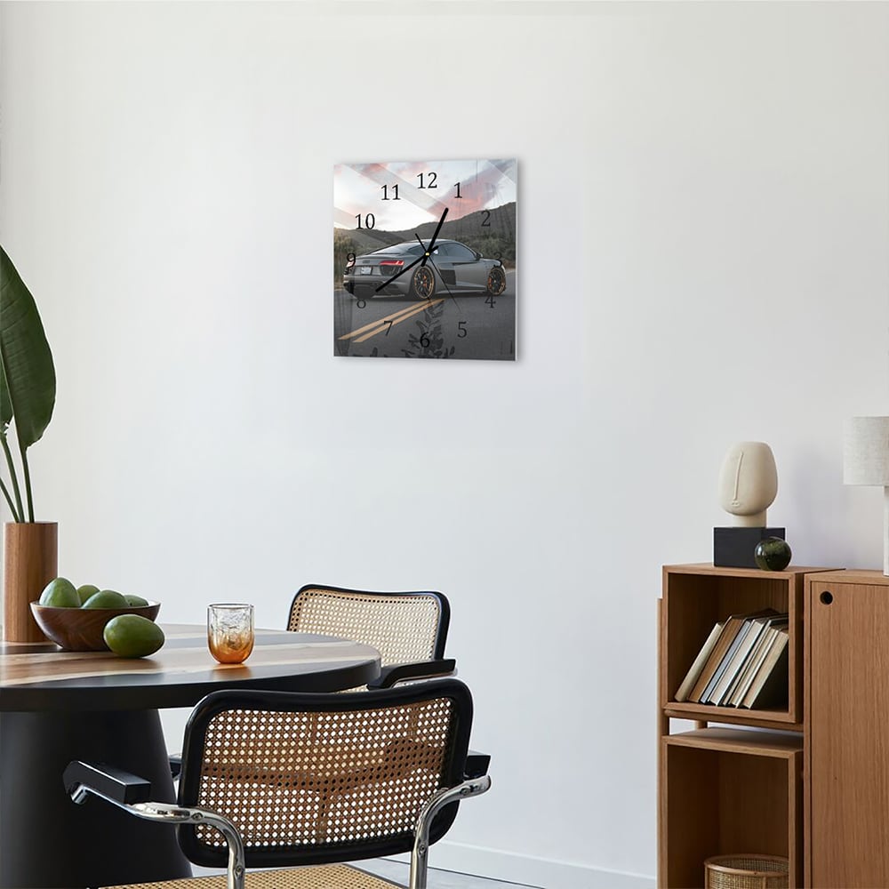 Wandklok 30x30 - Gehard Glas - Audi R8