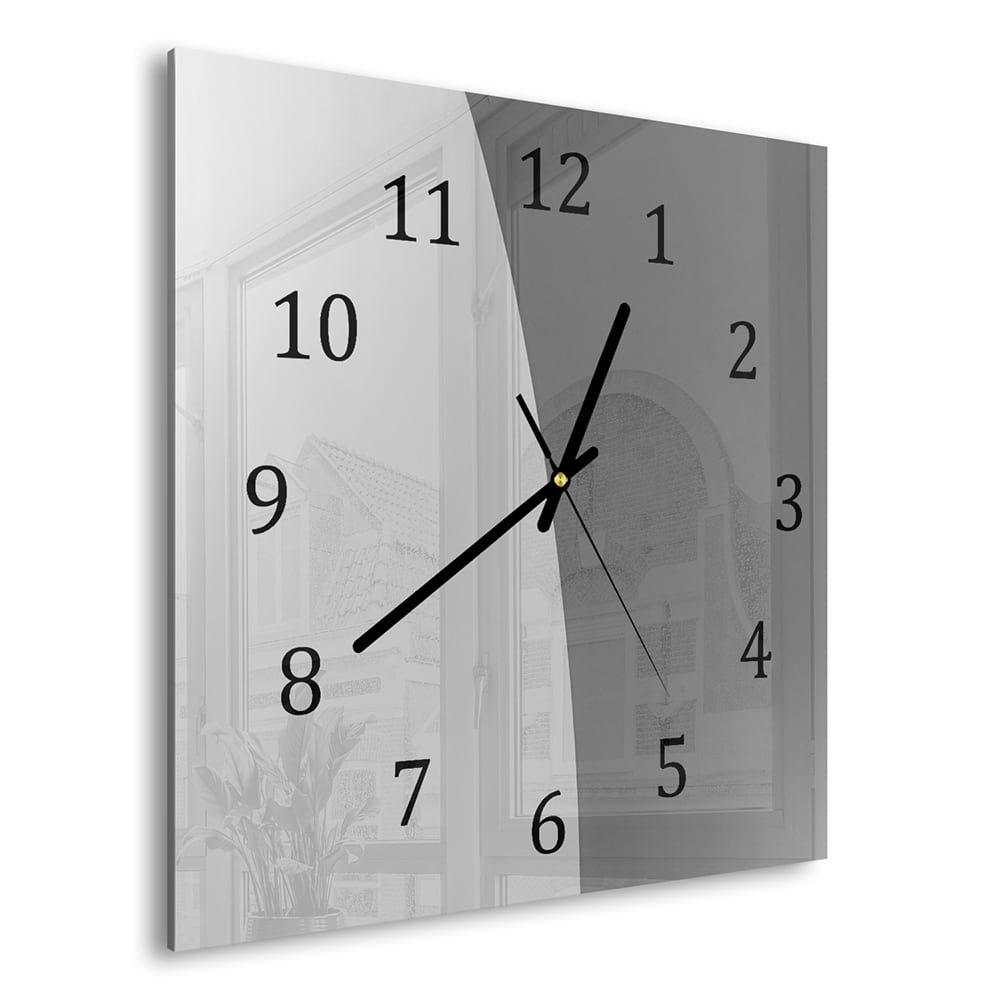 Wandklok 30x30 - Gehard Glas - Grijstinten