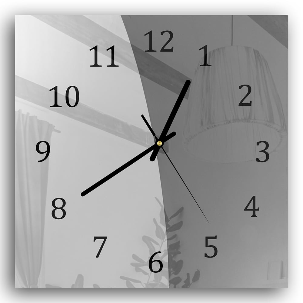 Wandklok 30x30 - Gehard Glas - Grijstinten