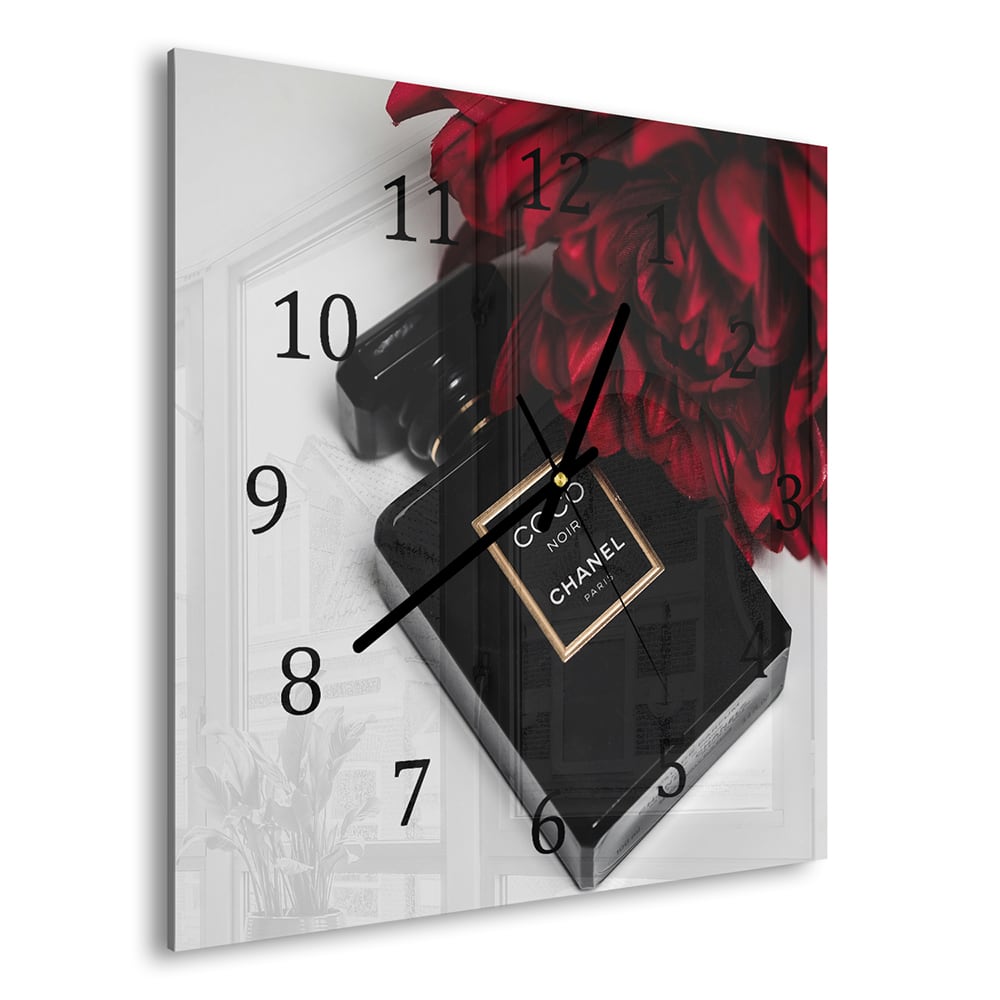 Wandklok 30x30 - Gehard Glas - Coco Chanel Parfum