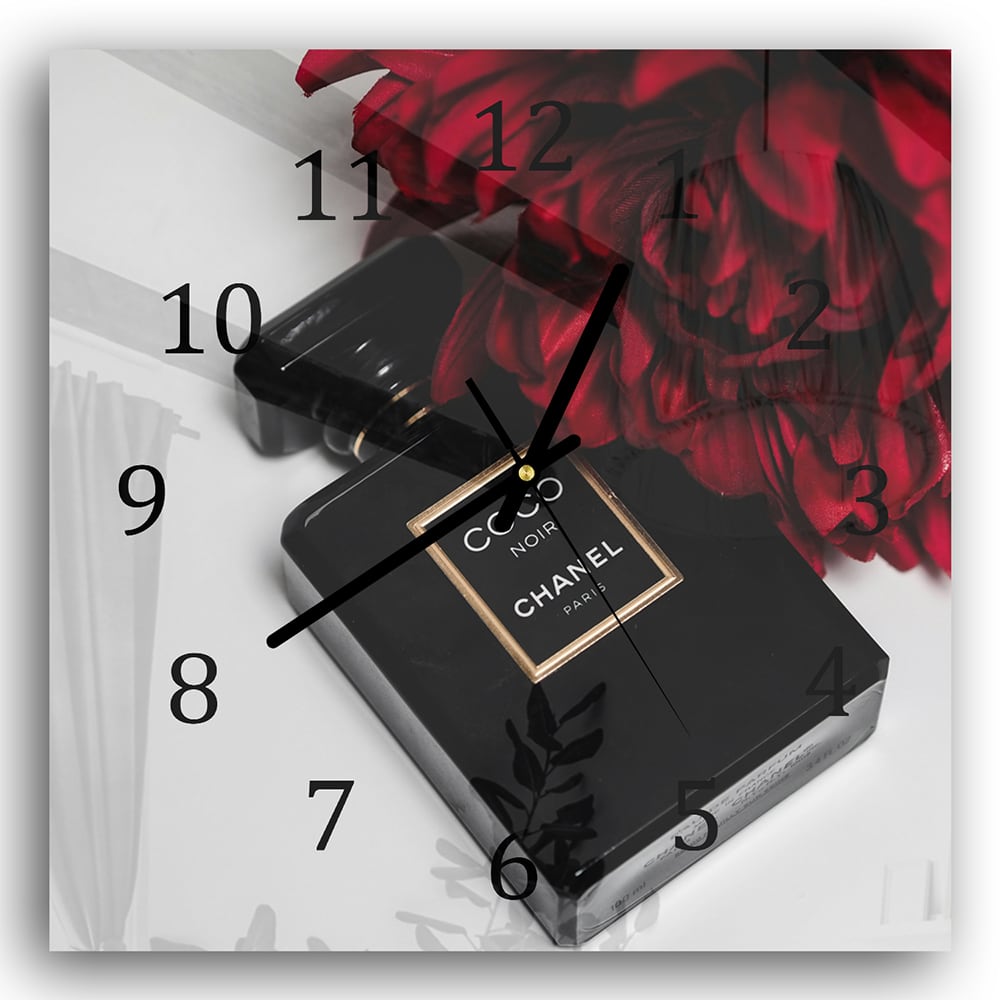 Wandklok 30x30 - Gehard Glas - Coco Chanel Parfum