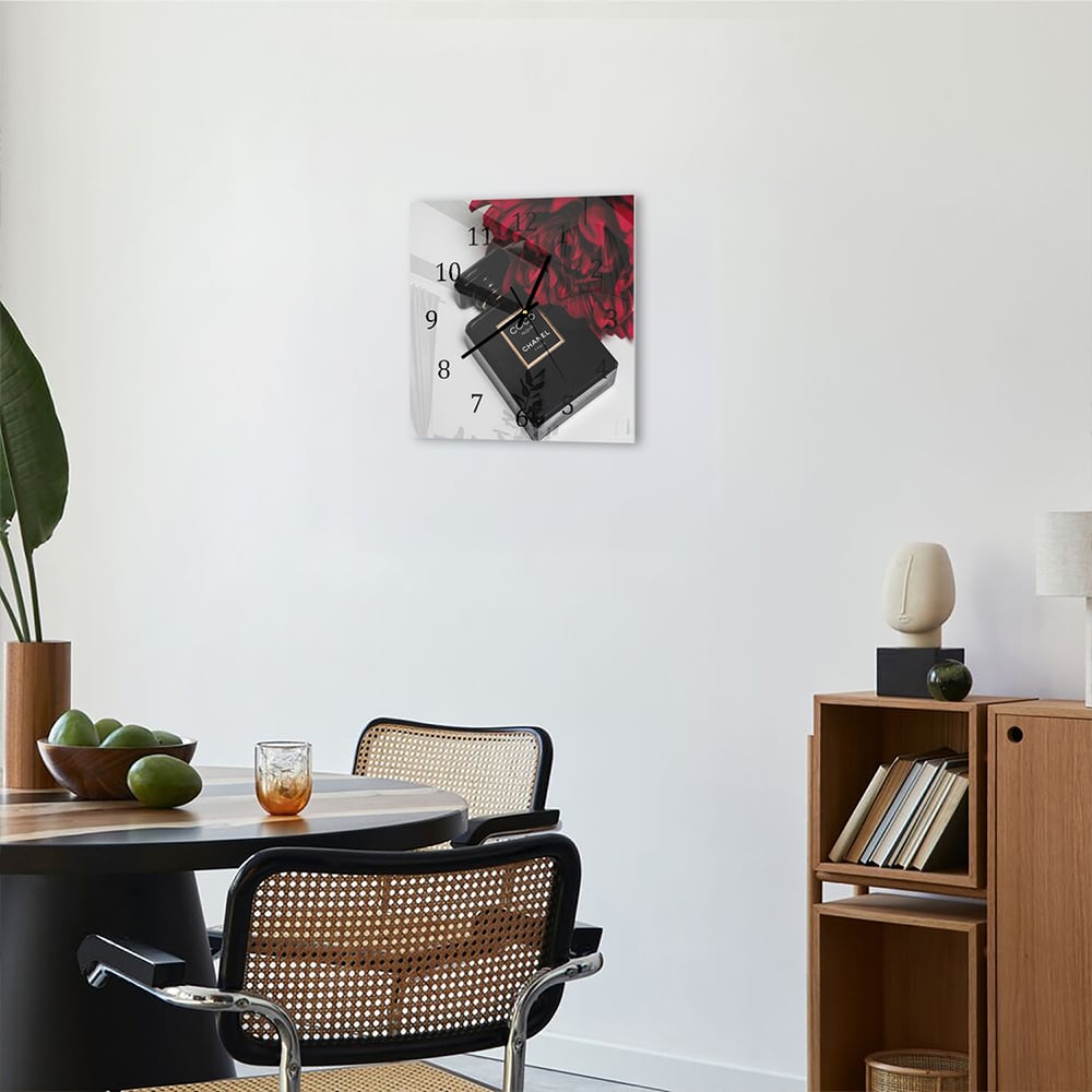 Wandklok 30x30 - Gehard Glas - Coco Chanel Parfum