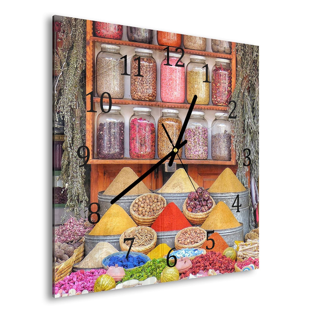 Wandklok 30x30 - Gehard Glas - Specerijenwinkel