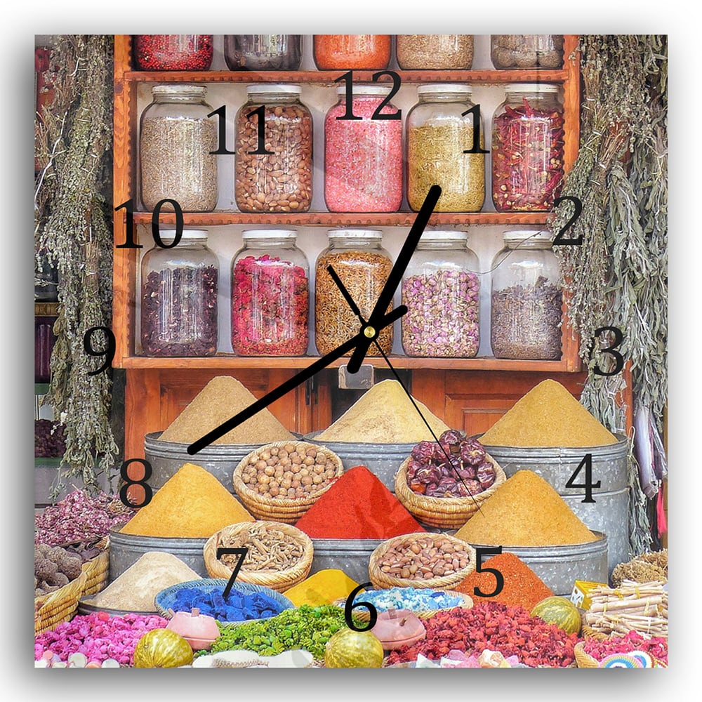 Wandklok 30x30 - Gehard Glas - Specerijenwinkel