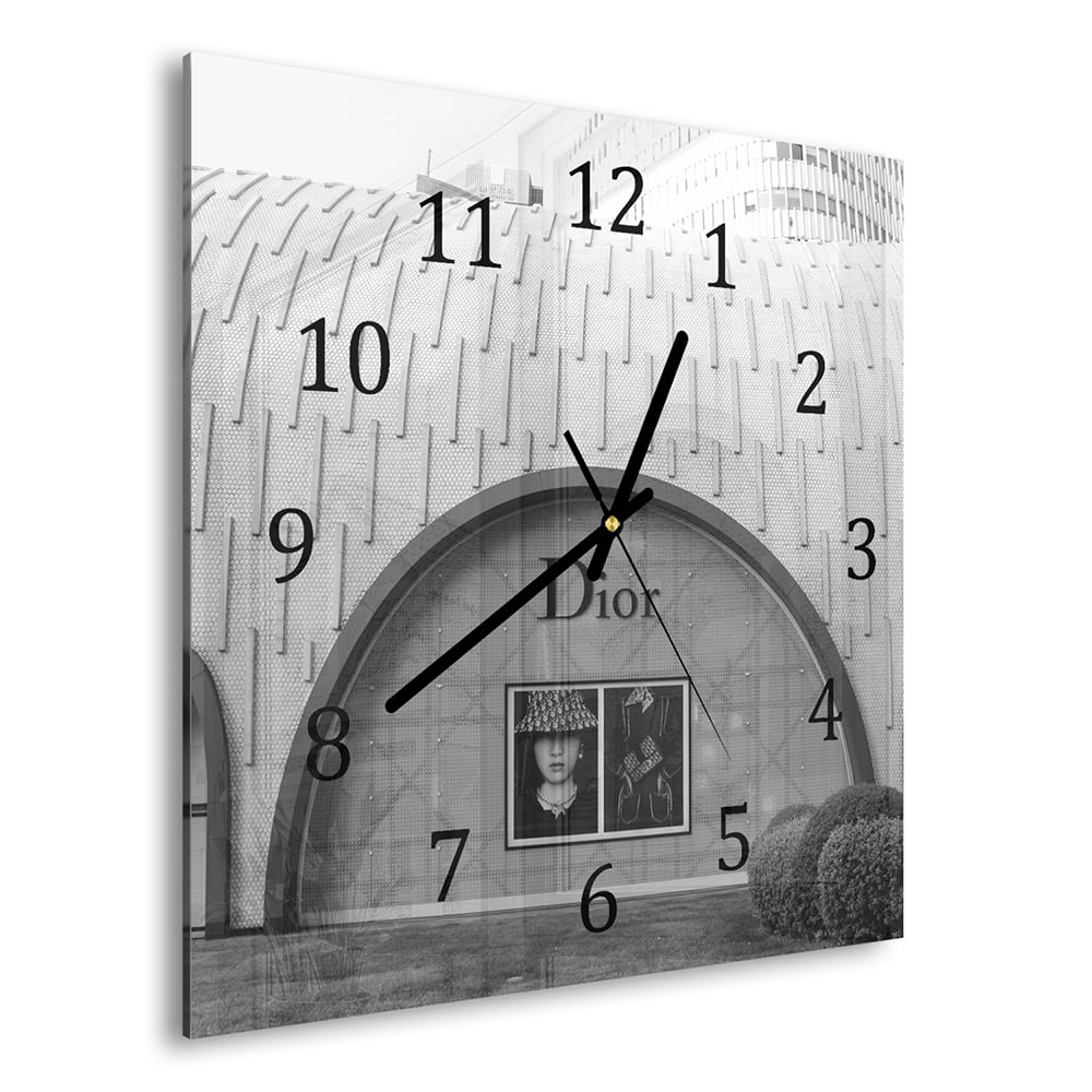 Wandklok 30x30 - Gehard Glas - Dior Winkel