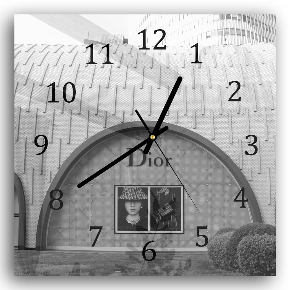 Wandklok 30x30 - Gehard Glas - Dior Winkel