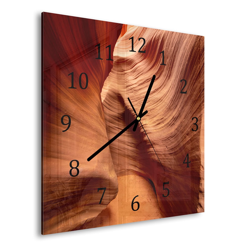 Wandklok 30x30 - Gehard Glas - Diep in de Antelope Canyon