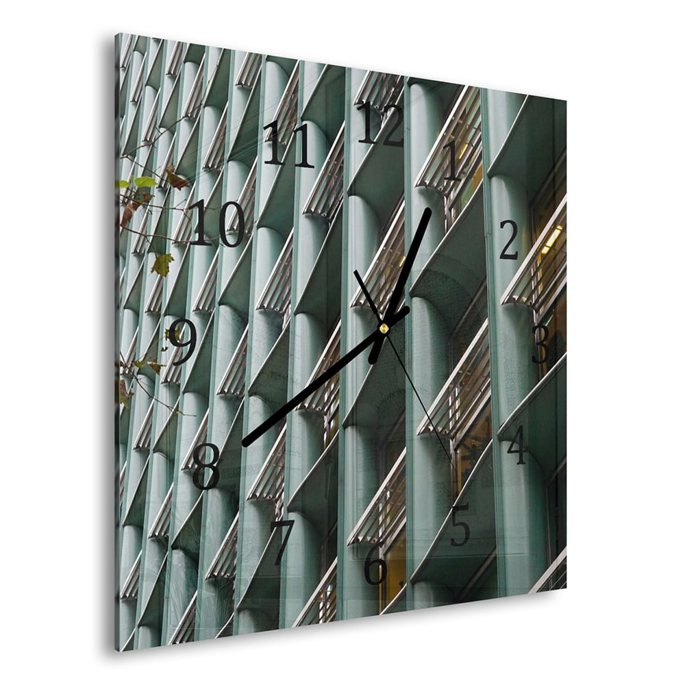 Wandklok 30x30 - Gehard Glas - Stedelijke architectuur