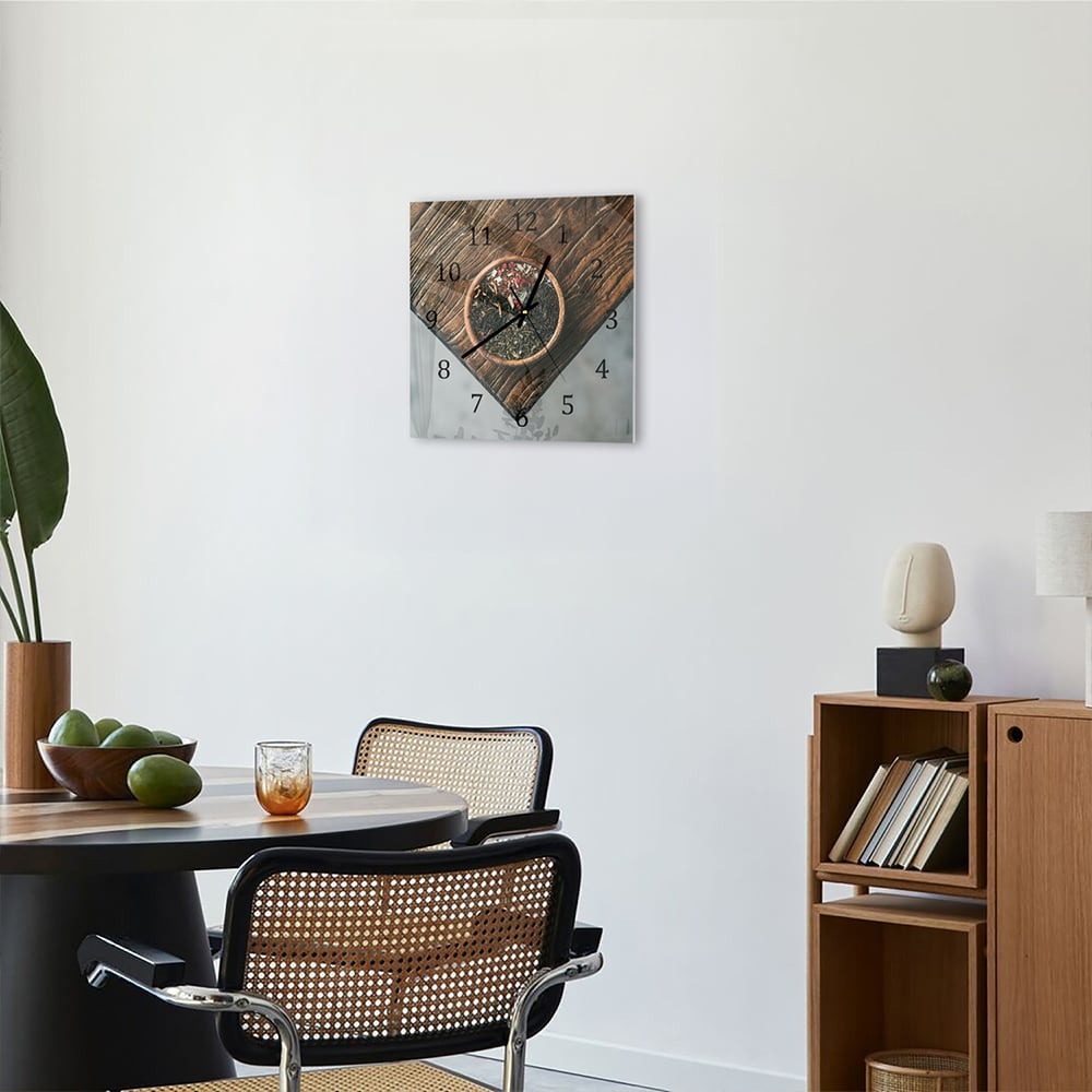 Wandklok 30x30 - Gehard Glas - Kunst van Kruiden