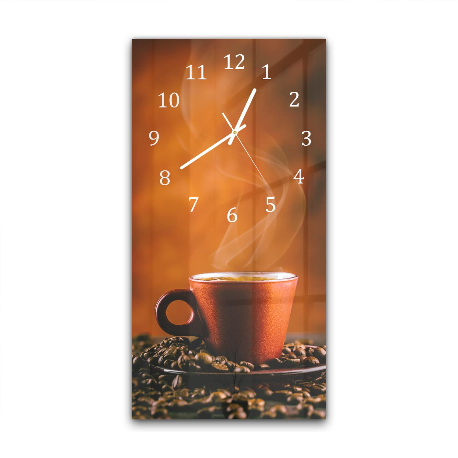 Wandklok 30x60  - Gehard Glas - Koffie Aroma