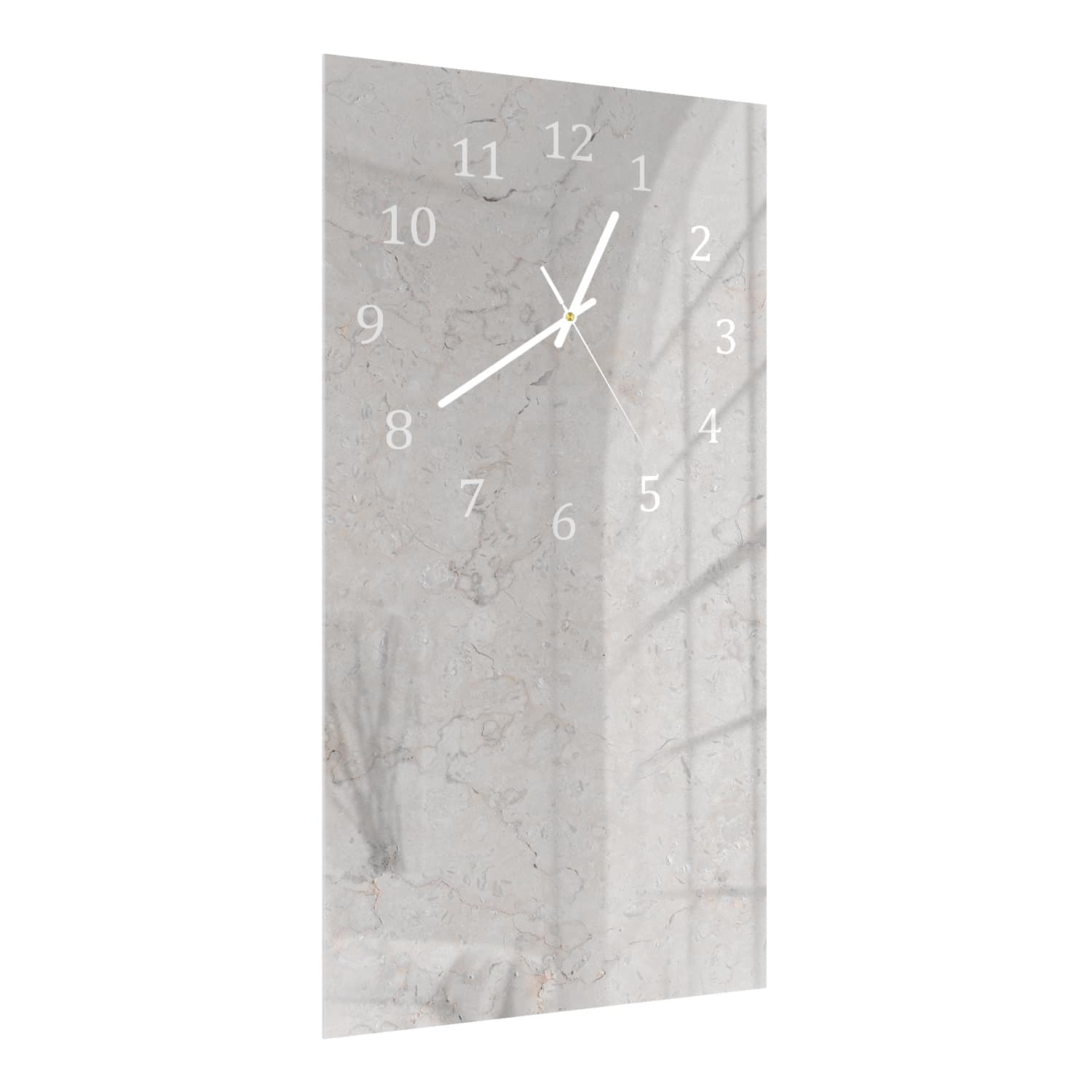 Wandklok 30x60  - Gehard Glas - Klassieke Beige Marmer