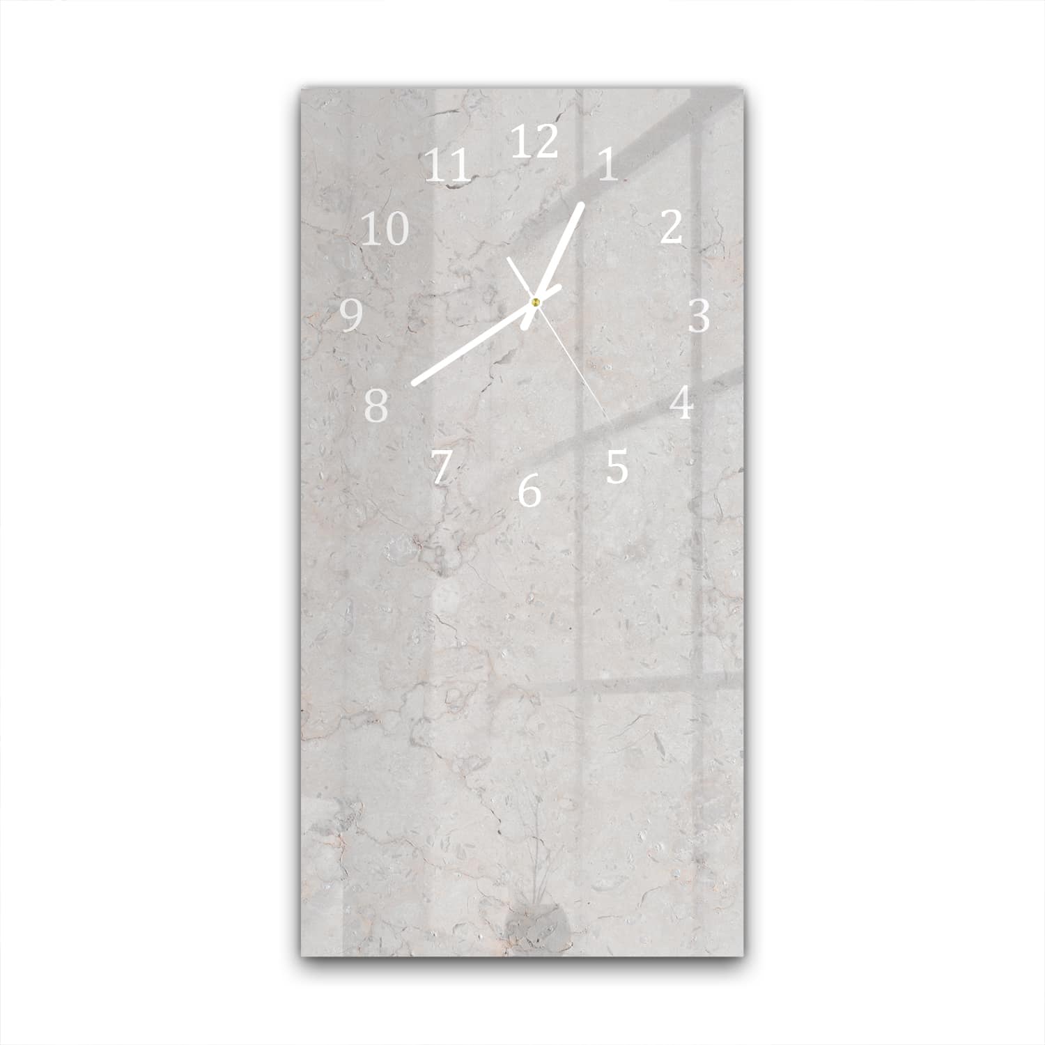 Wandklok 30x60  - Gehard Glas - Klassieke Beige Marmer