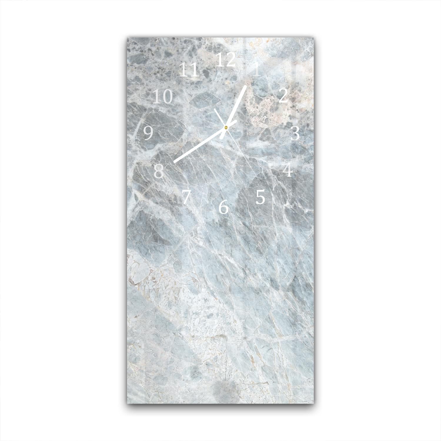 Wandklok 30x60  - Gehard Glas - Blauwgrijs Marmer