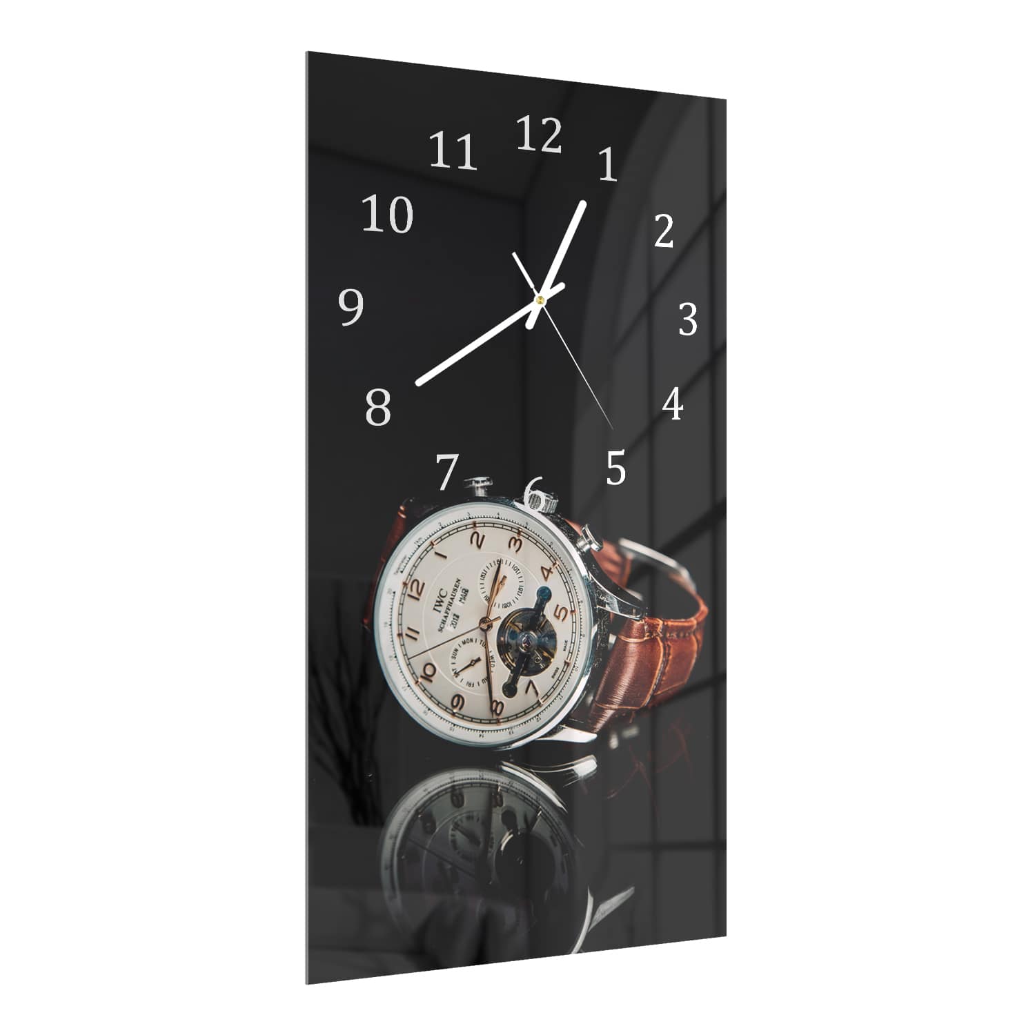 Wandklok 30x60  - Gehard Glas - Horloge