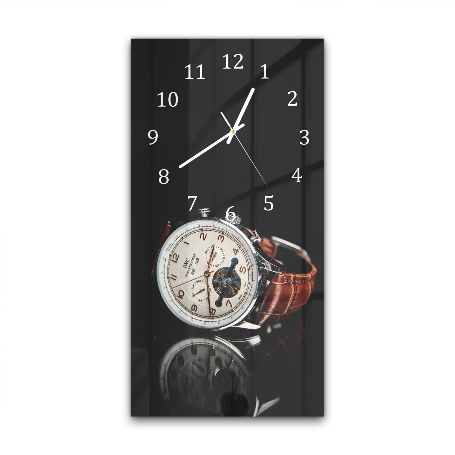 Wandklok 30x60  - Gehard Glas - Horloge