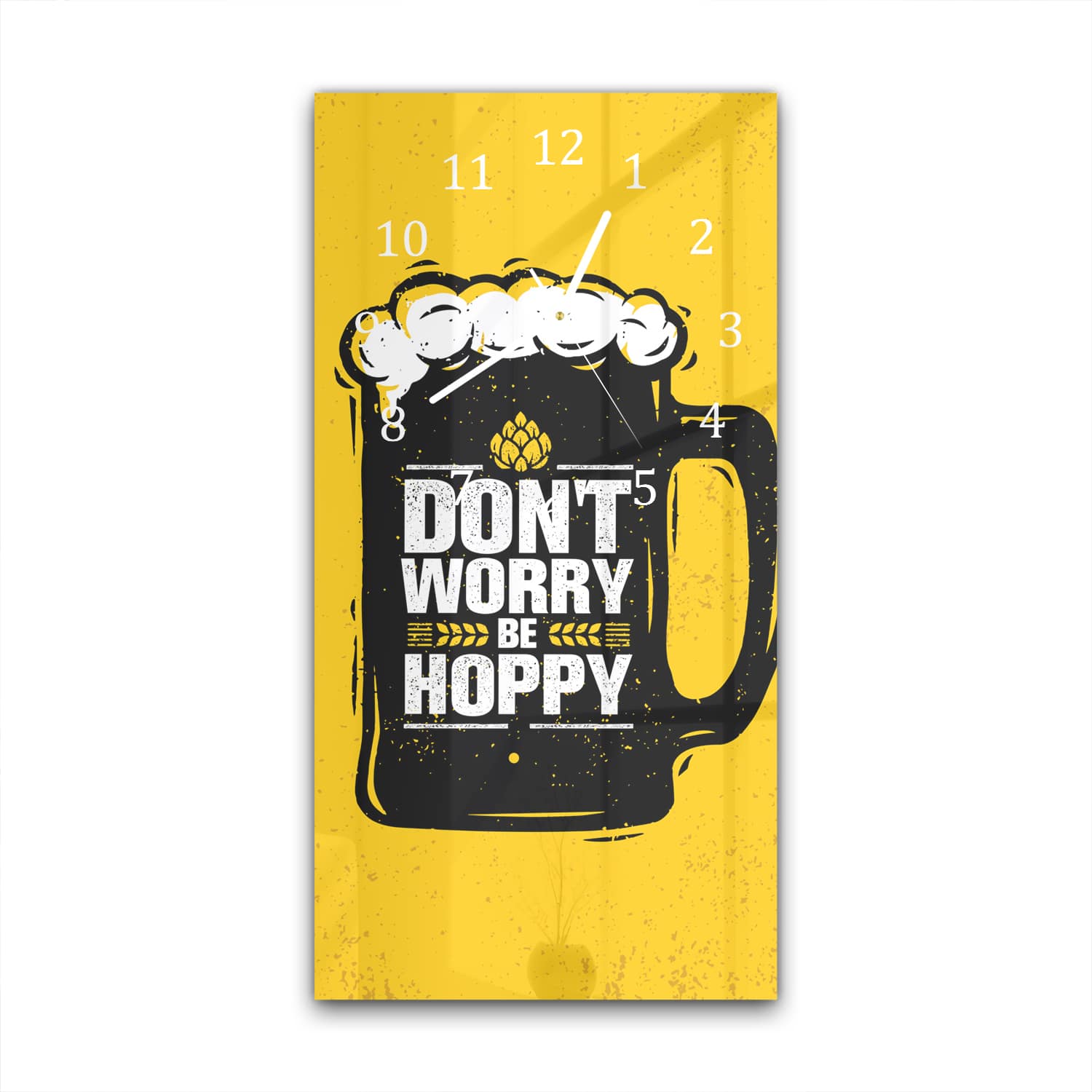 Wandklok 30x60  - Gehard Glas - Don't Worry Be Hoppy