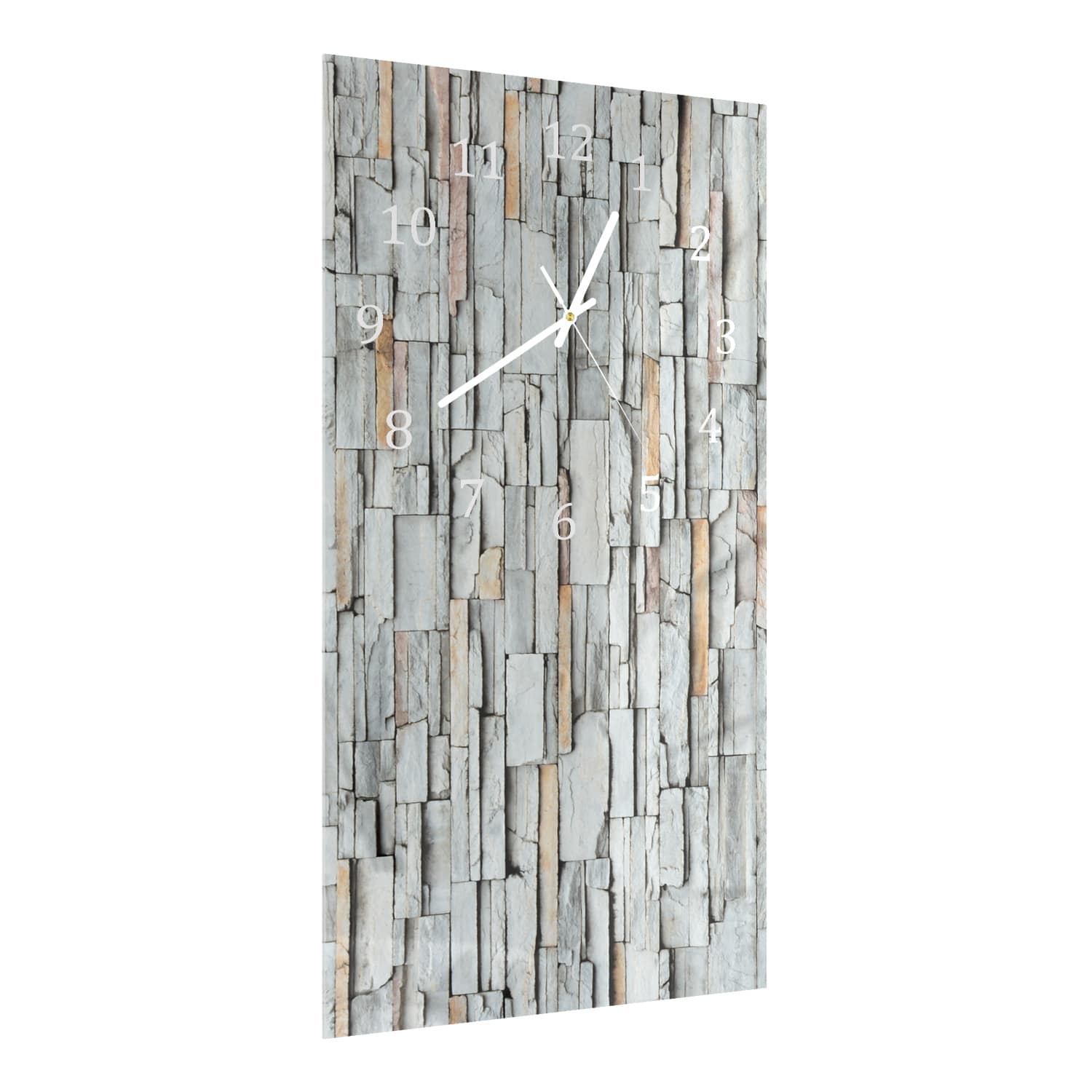 Wandklok 30x60  - Gehard Glas - Stenen Muur