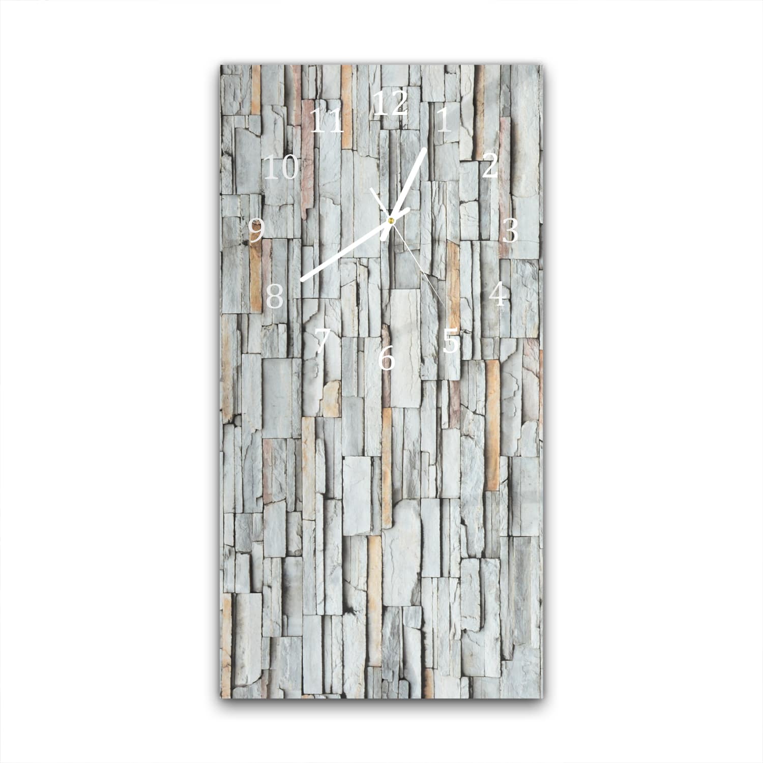 Wandklok 30x60  - Gehard Glas - Stenen Muur