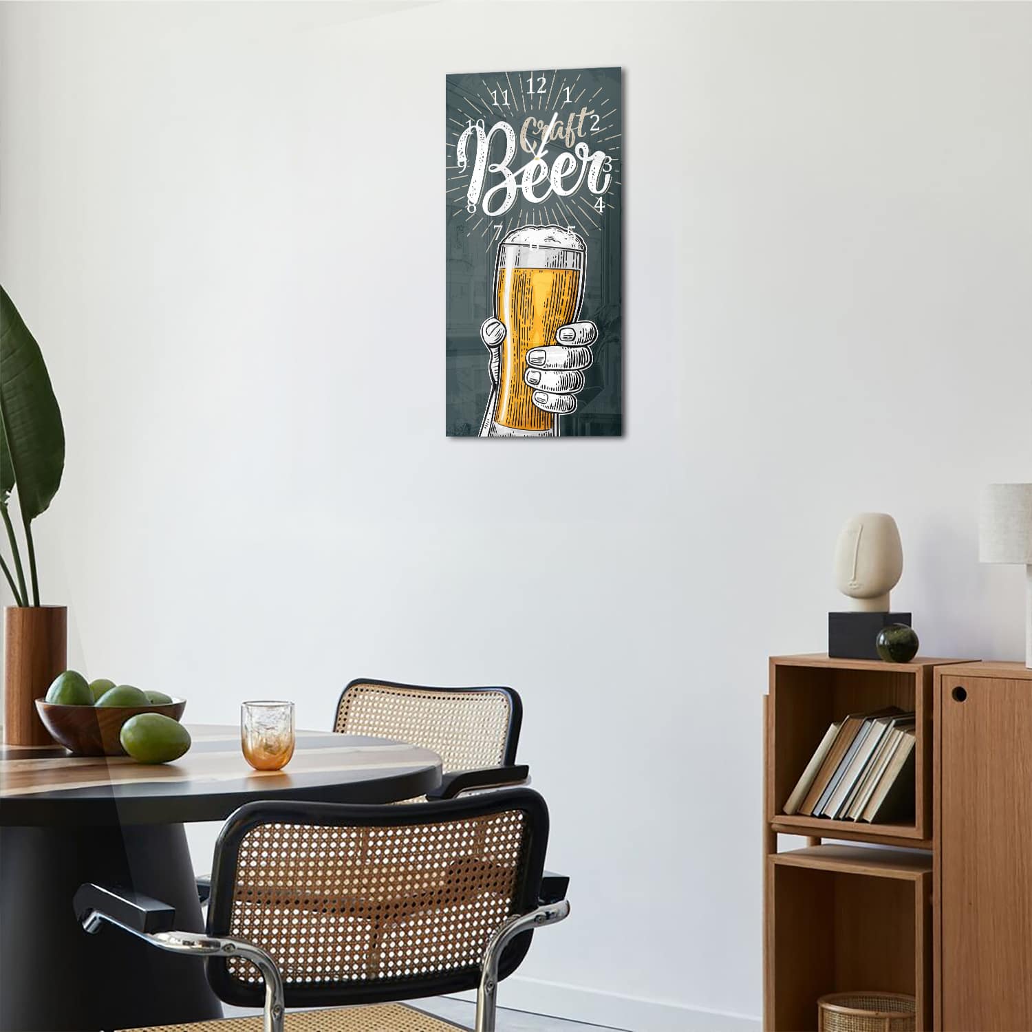 Wandklok 30x60  - Gehard Glas - Bier Glas Design