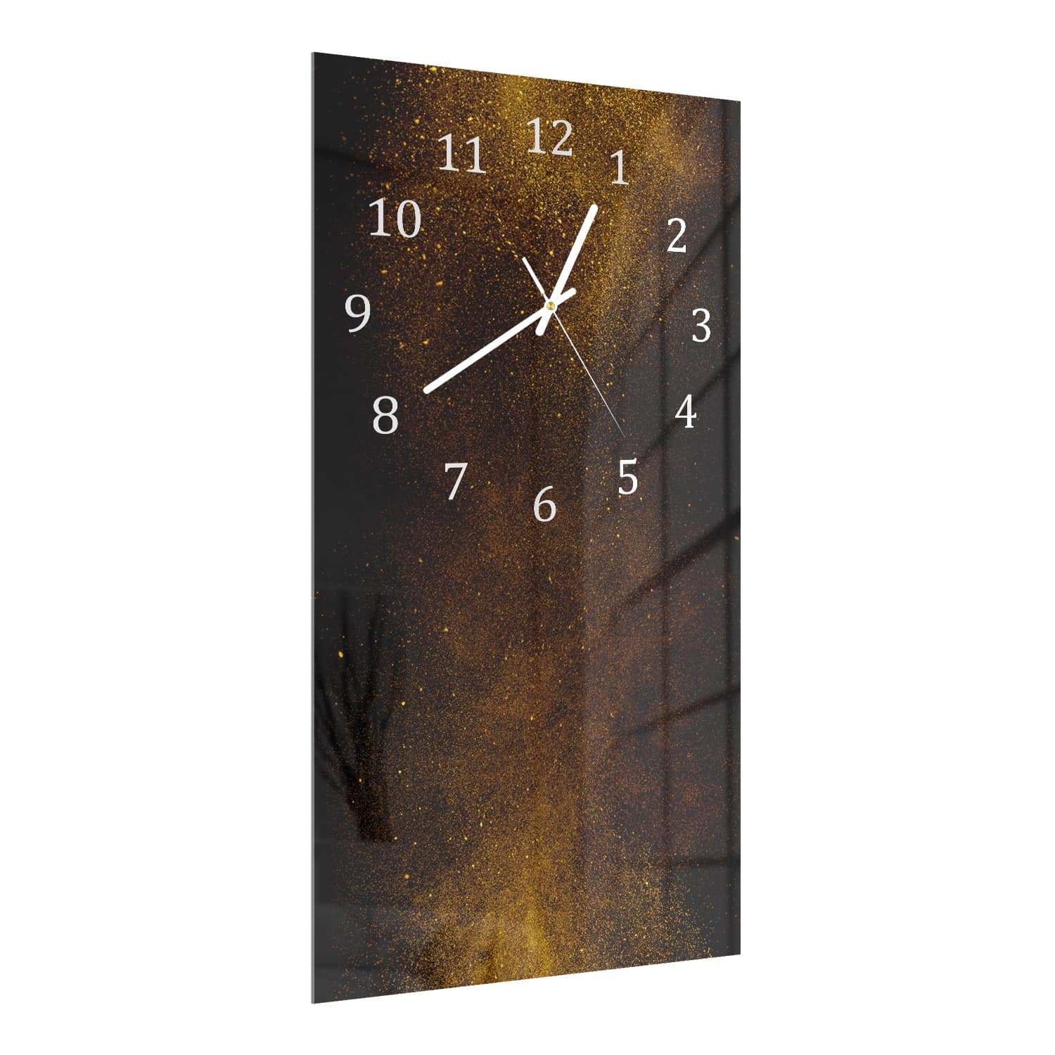 Wandklok 30x60  - Gehard Glas - Gouden Stof Explosie