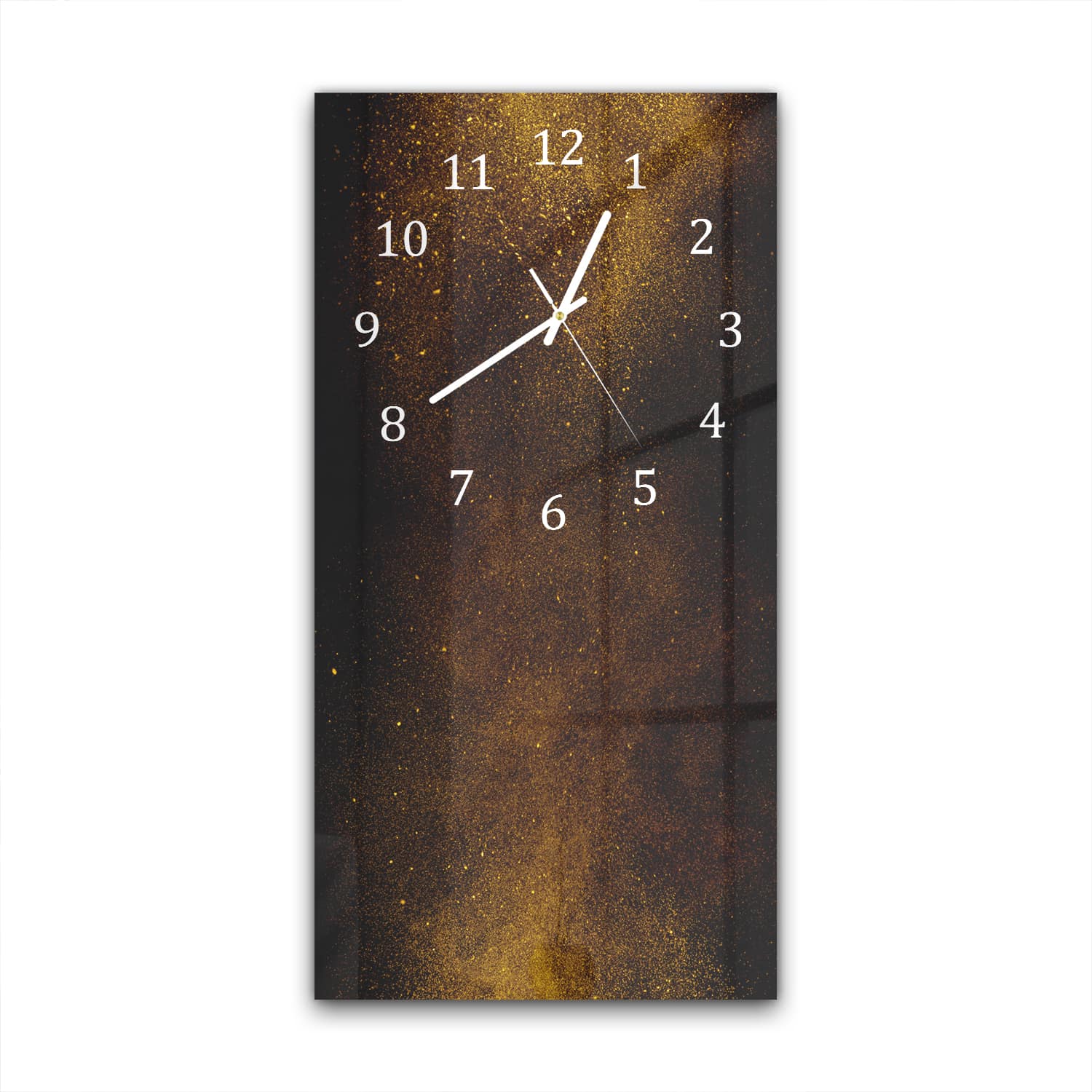 Wandklok 30x60  - Gehard Glas - Gouden Stof Explosie