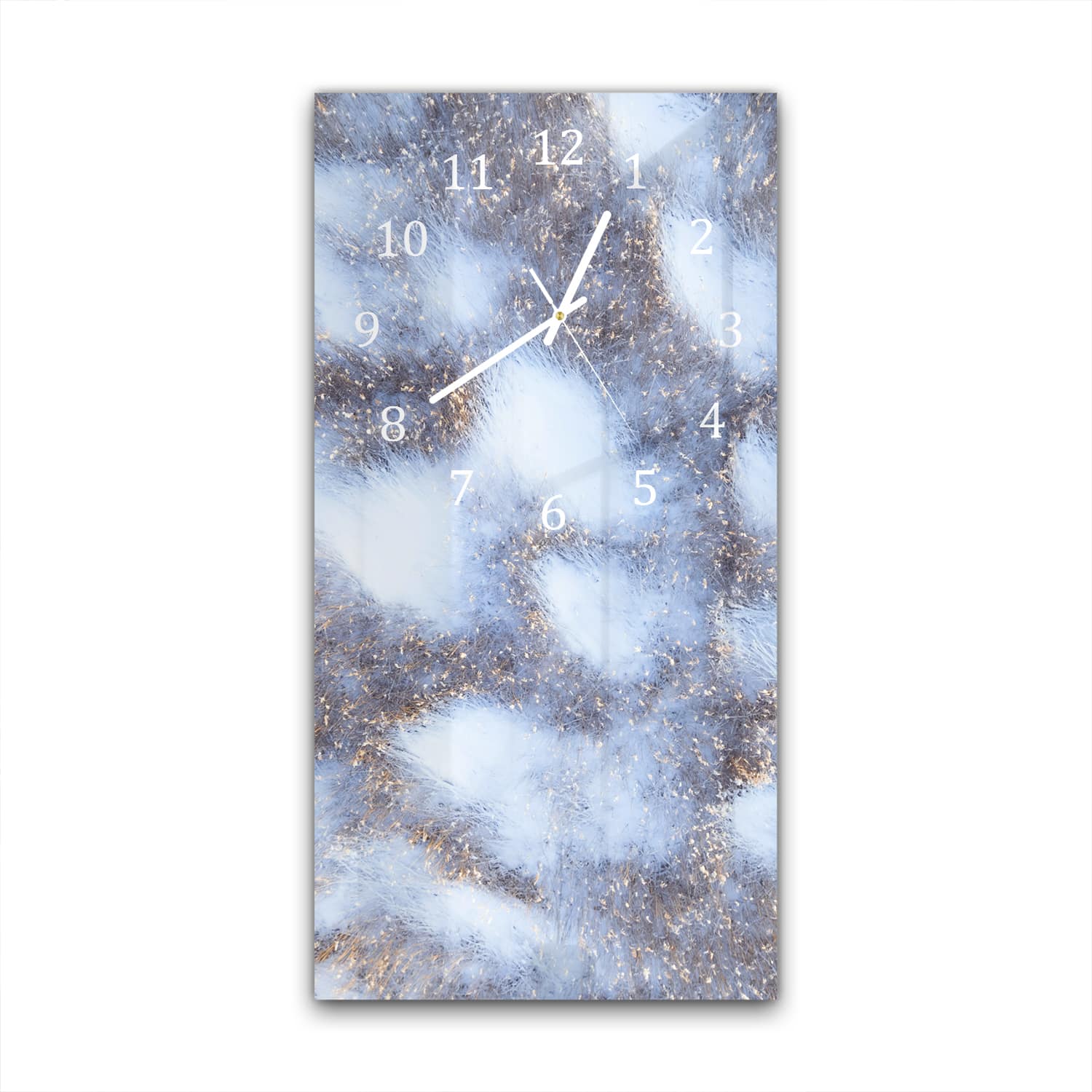 Wandklok 30x60  - Gehard Glas - Bevroren Weidelandschap