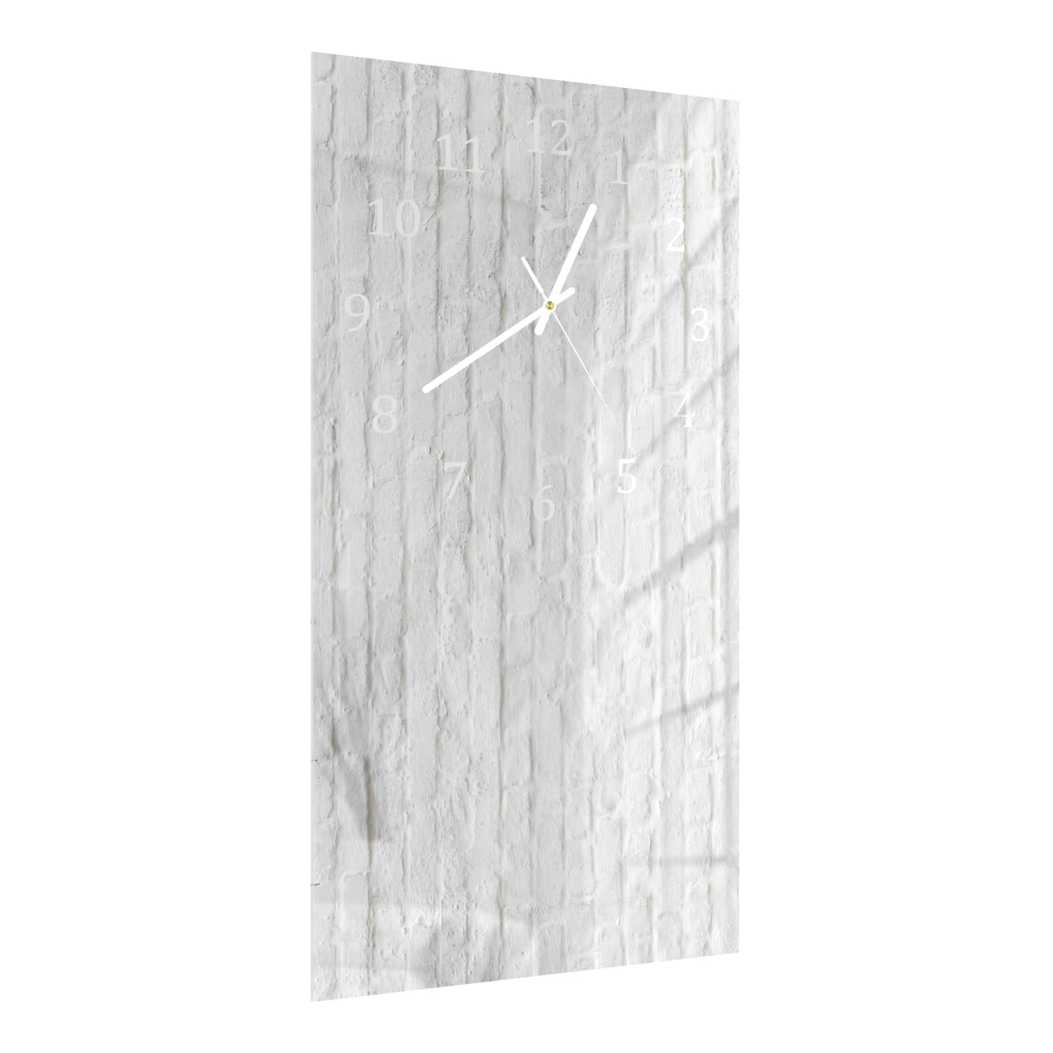 Wandklok 30x60  - Gehard Glas - Witte Stenen Muur