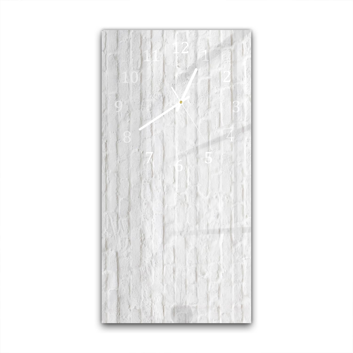 Wandklok 30x60  - Gehard Glas - Witte Stenen Muur