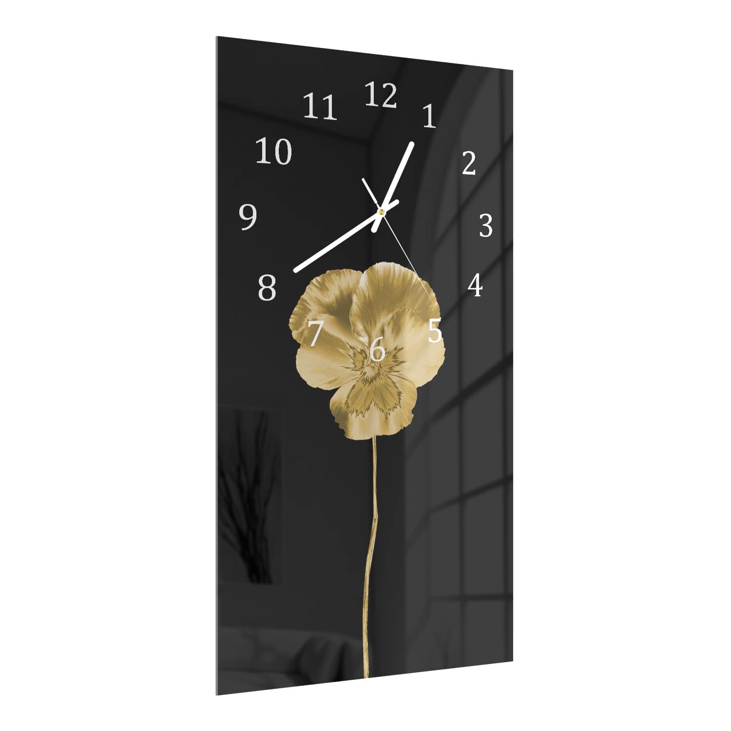 Wandklok 30x60  - Gehard Glas - Gouden Viooltje