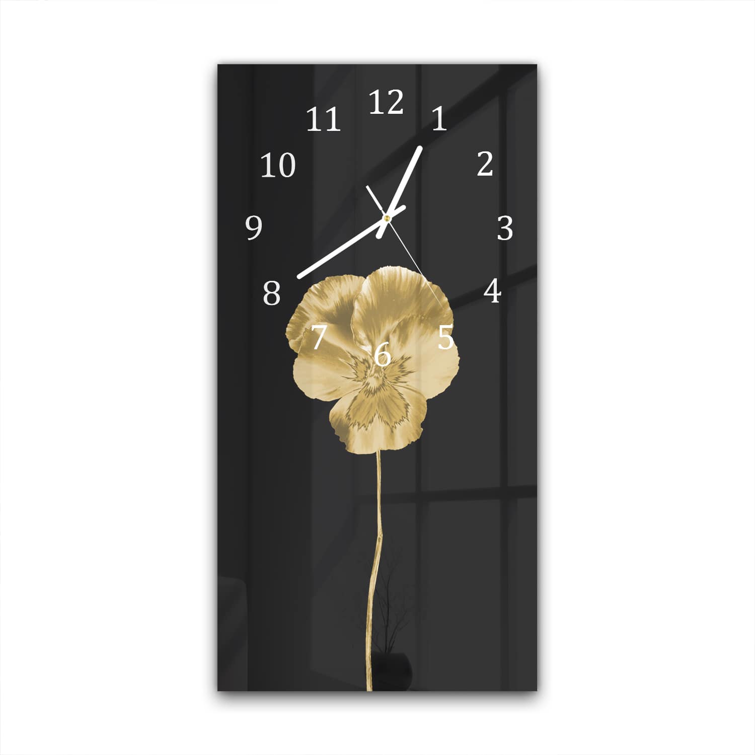 Wandklok 30x60  - Gehard Glas - Gouden Viooltje