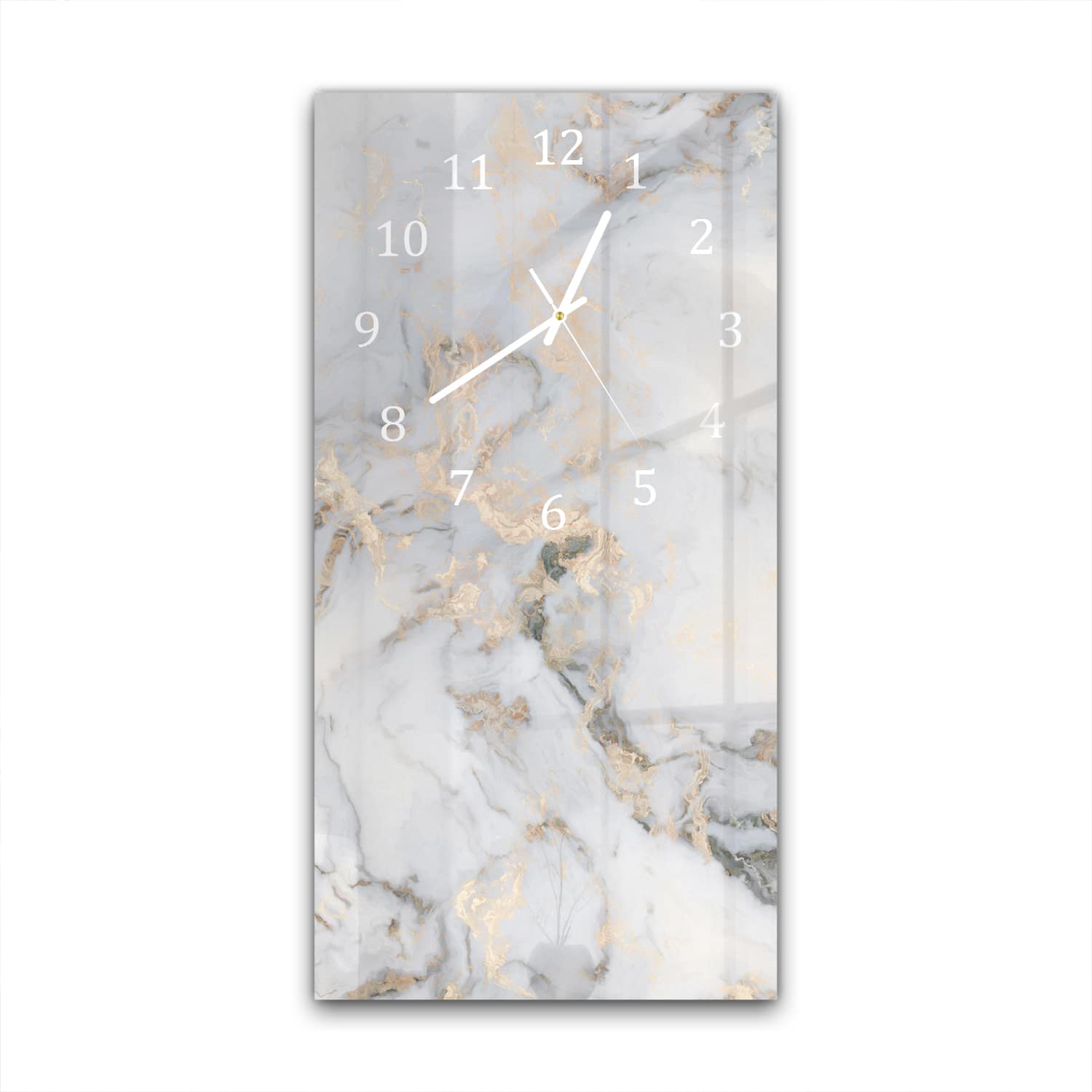 Wandklok 30x60  - Gehard Glas - Luxe Marmer