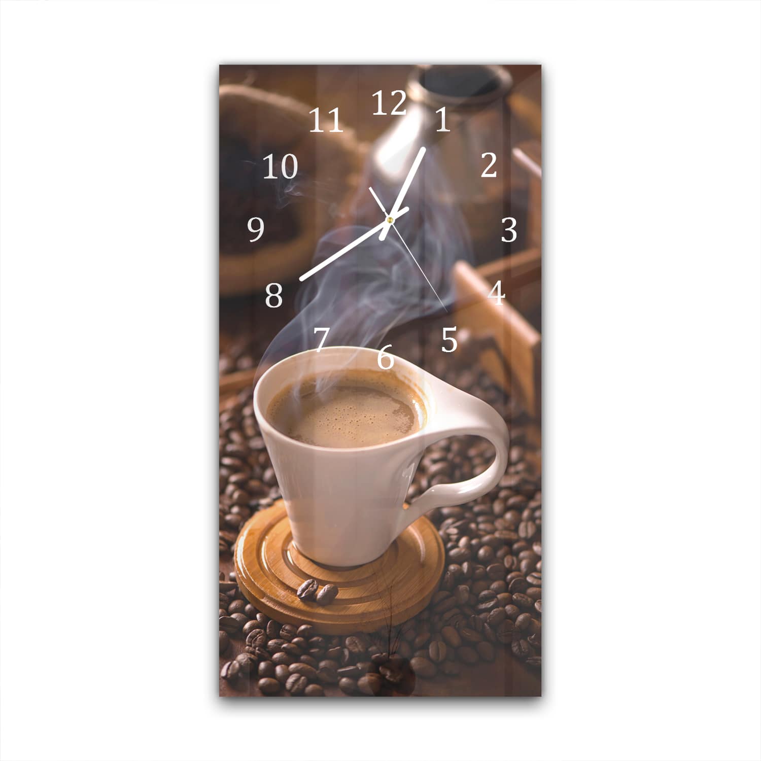 Wandklok 30x60  - Gehard Glas - Warme Kop Koffie