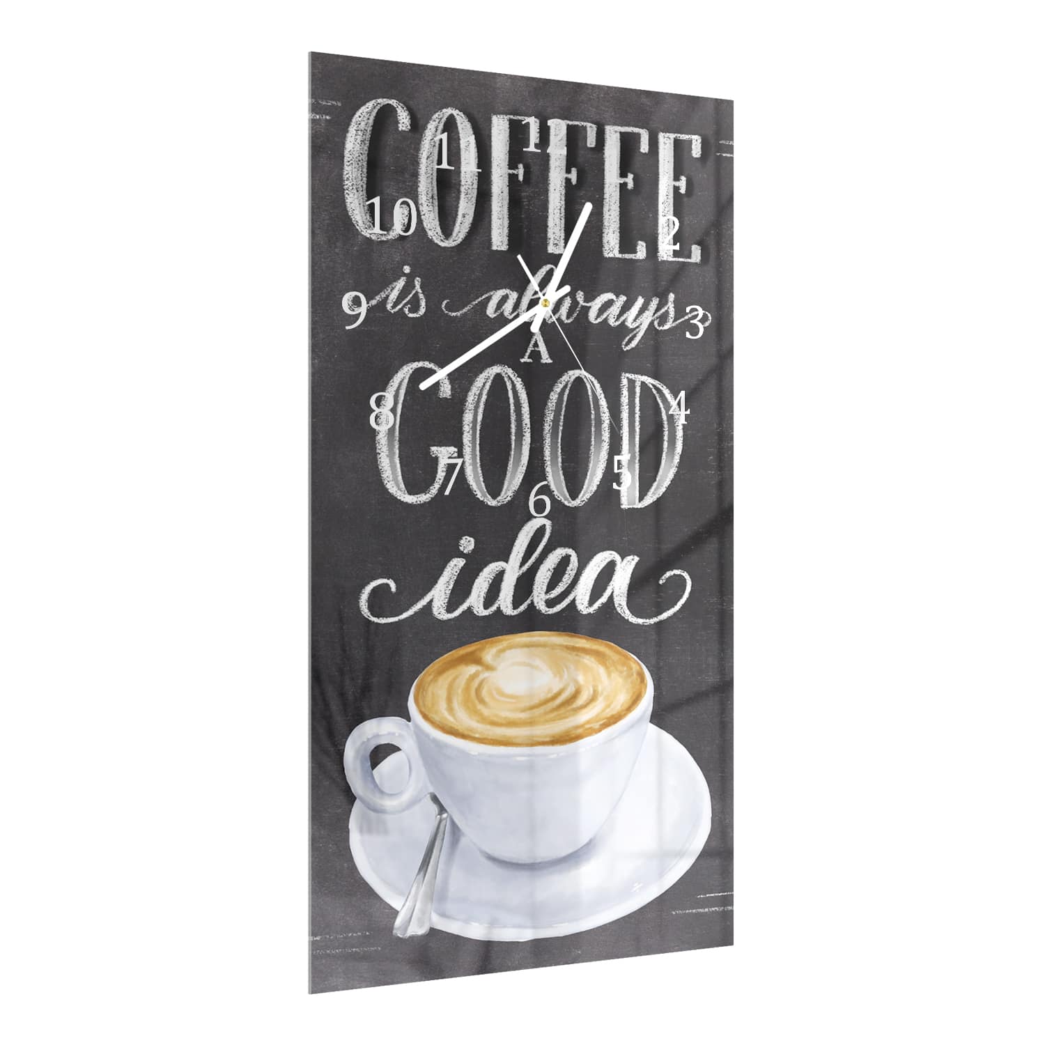 Wandklok 30x60  - Gehard Glas - Koffie Quote