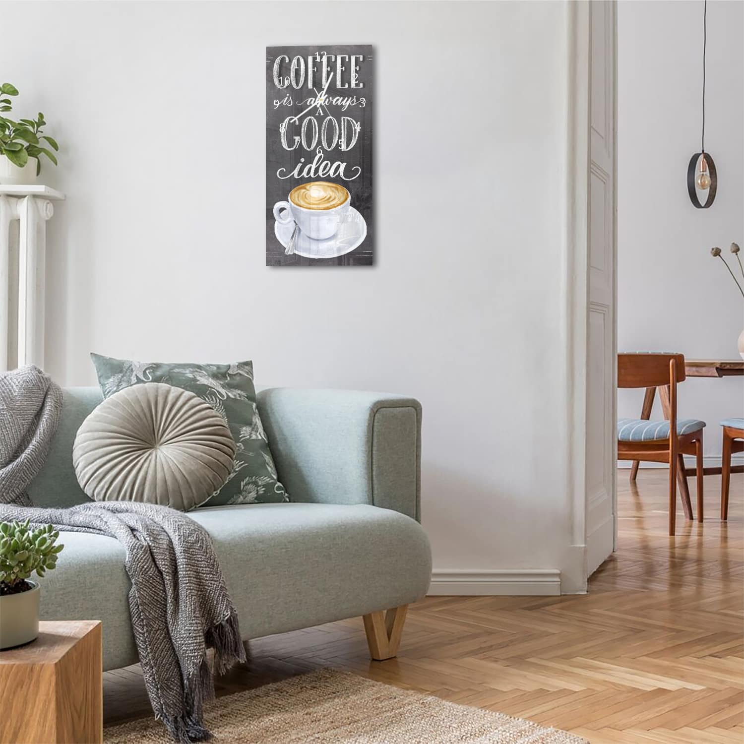 Wandklok 30x60  - Gehard Glas - Koffie Quote