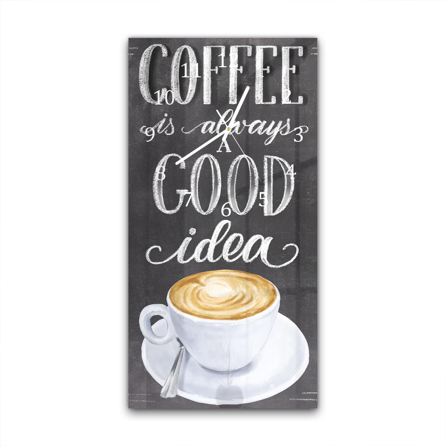 Wandklok 30x60  - Gehard Glas - Koffie Quote