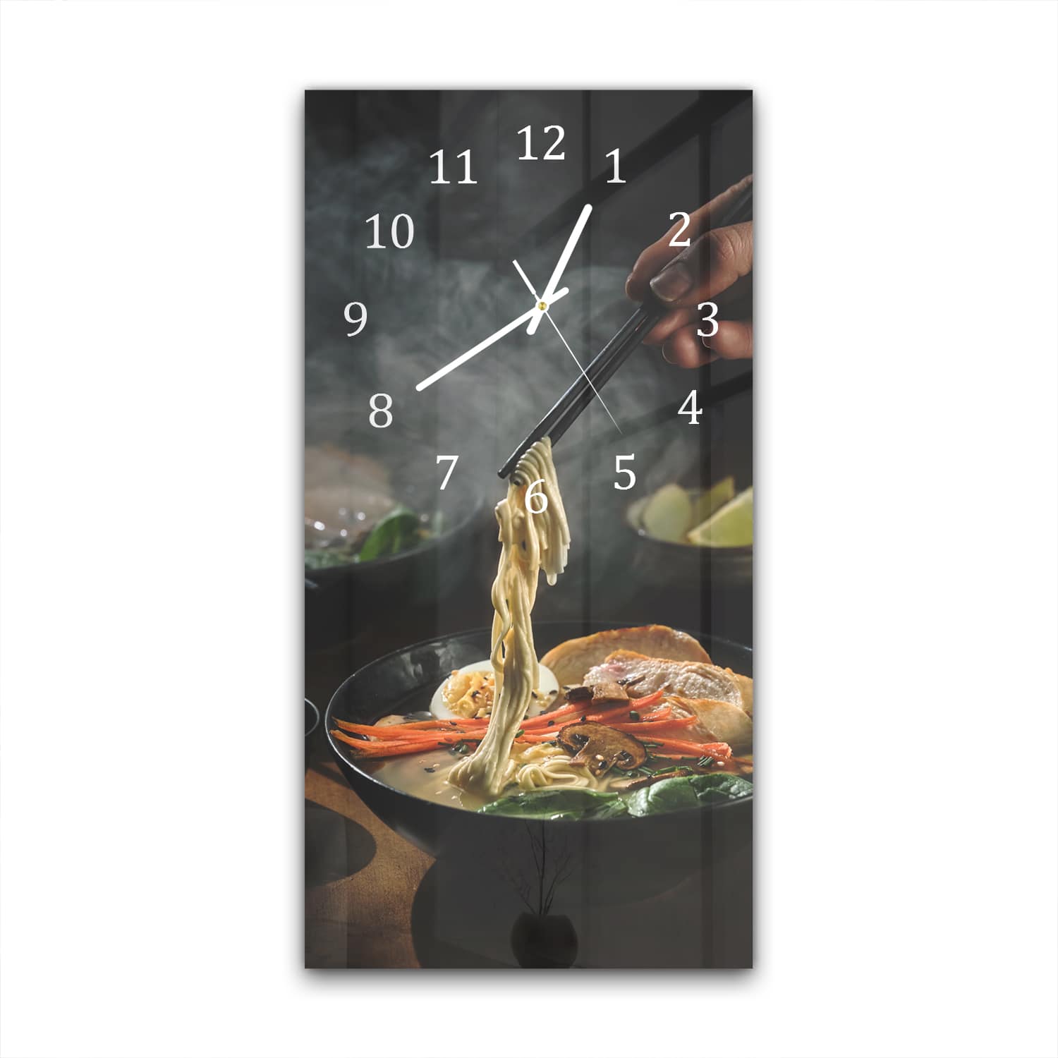 Wandklok 30x60  - Gehard Glas - Verse Ramen Noodles