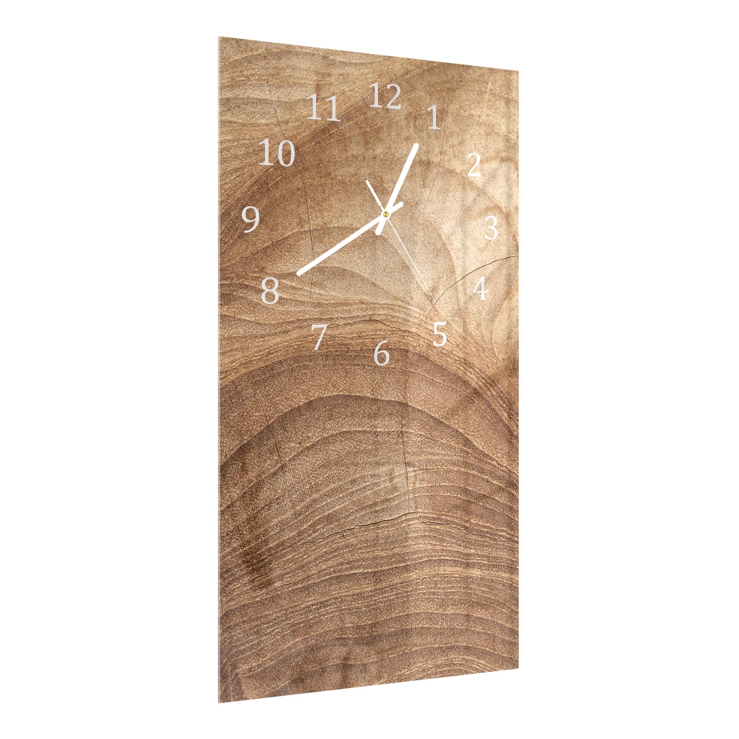 Wandklok 30x60  - Gehard Glas - Hout Textuur