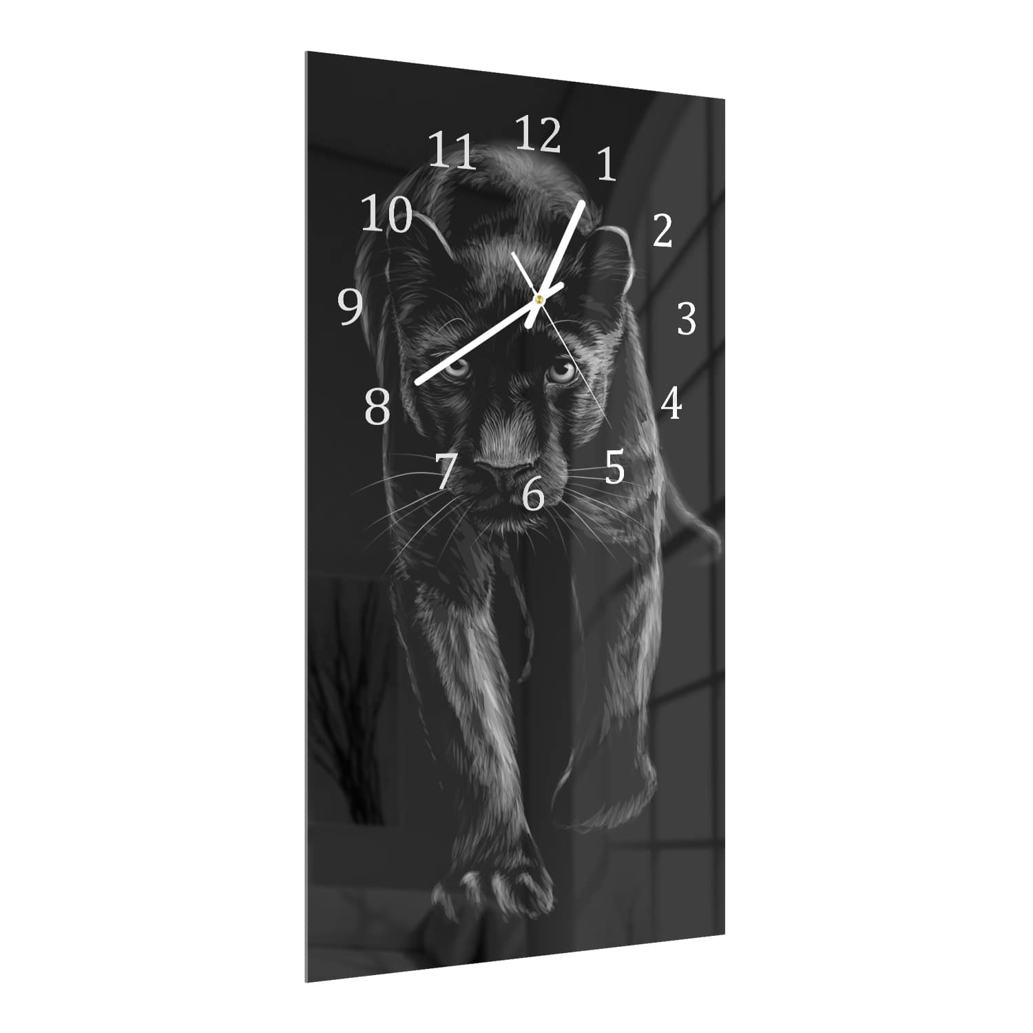 Wandklok 30x60  - Gehard Glas - Esthetisch Luipaard