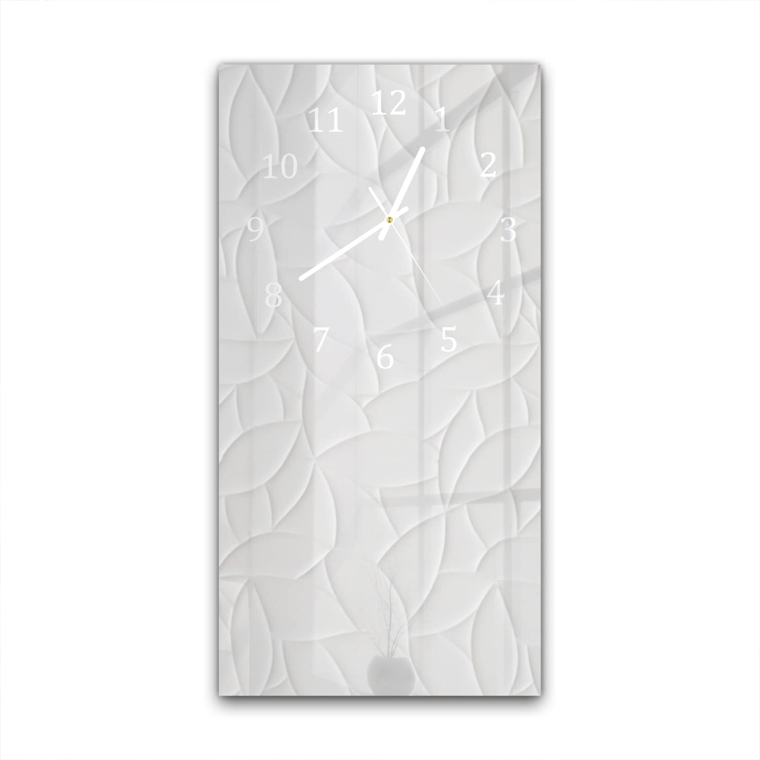 Wandklok 30x60  - Gehard Glas - Blader Textuur op Tegels