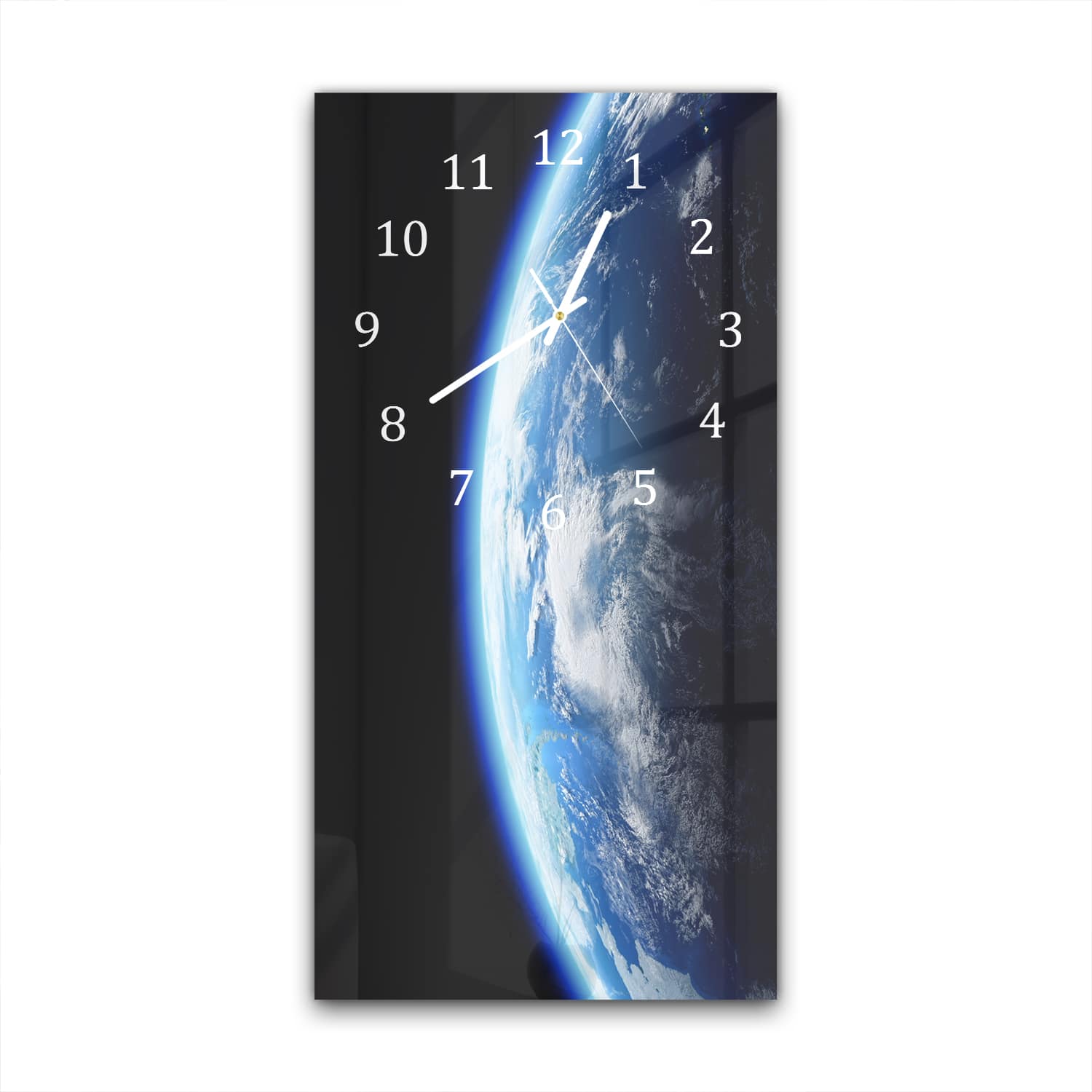 Wandklok 30x60  - Gehard Glas - Planeet Aarde