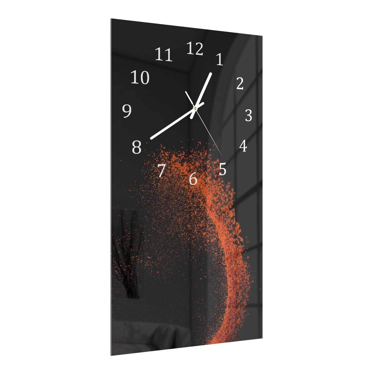 Wandklok 30x60  - Gehard Glas - Paprika Poeder