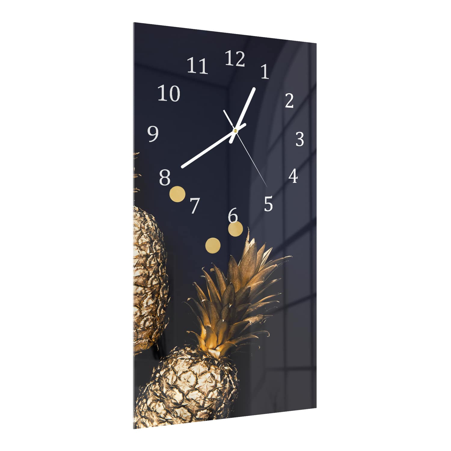 Wandklok 30x60  - Gehard Glas - Tropische Luxe in Goud