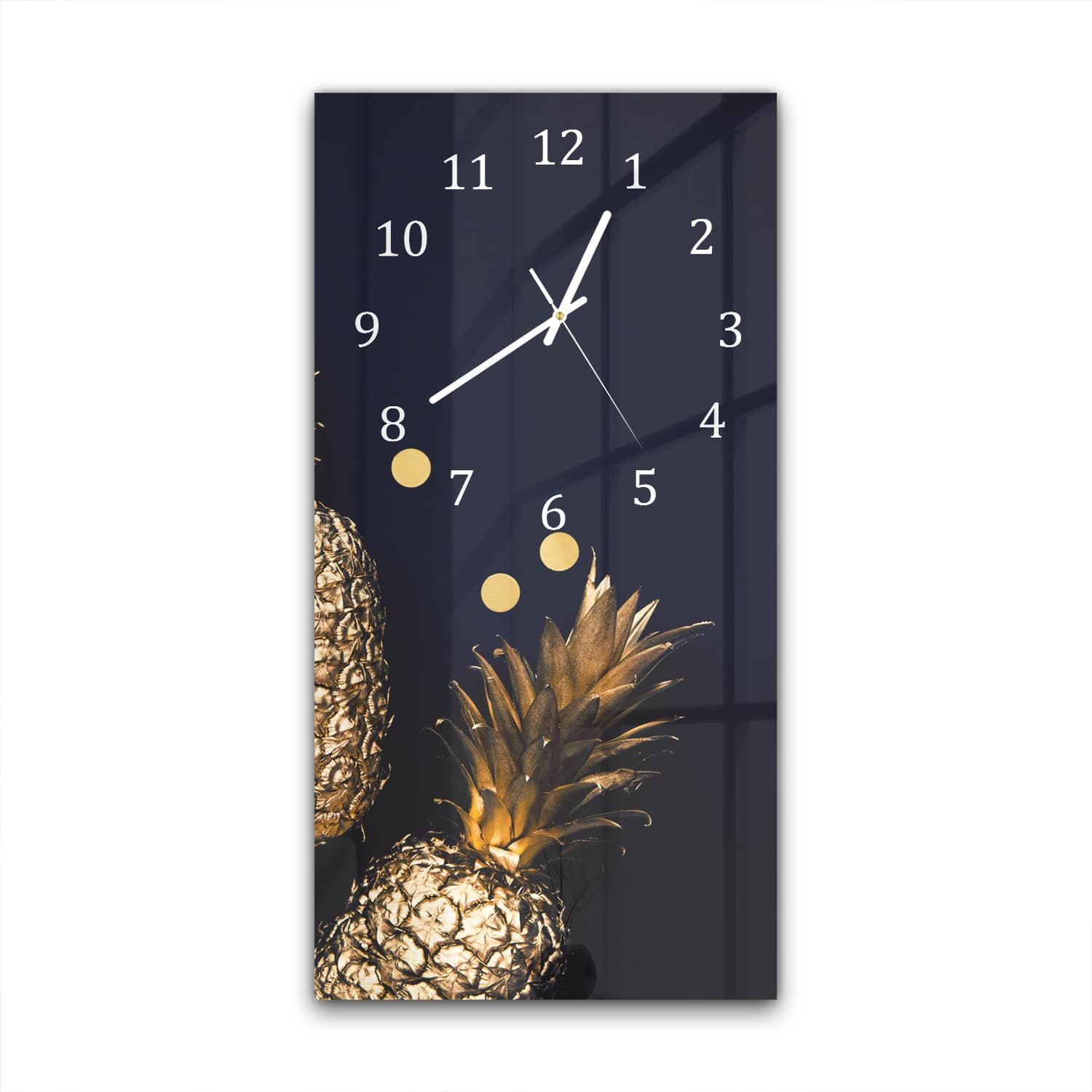 Wandklok 30x60  - Gehard Glas - Tropische Luxe in Goud