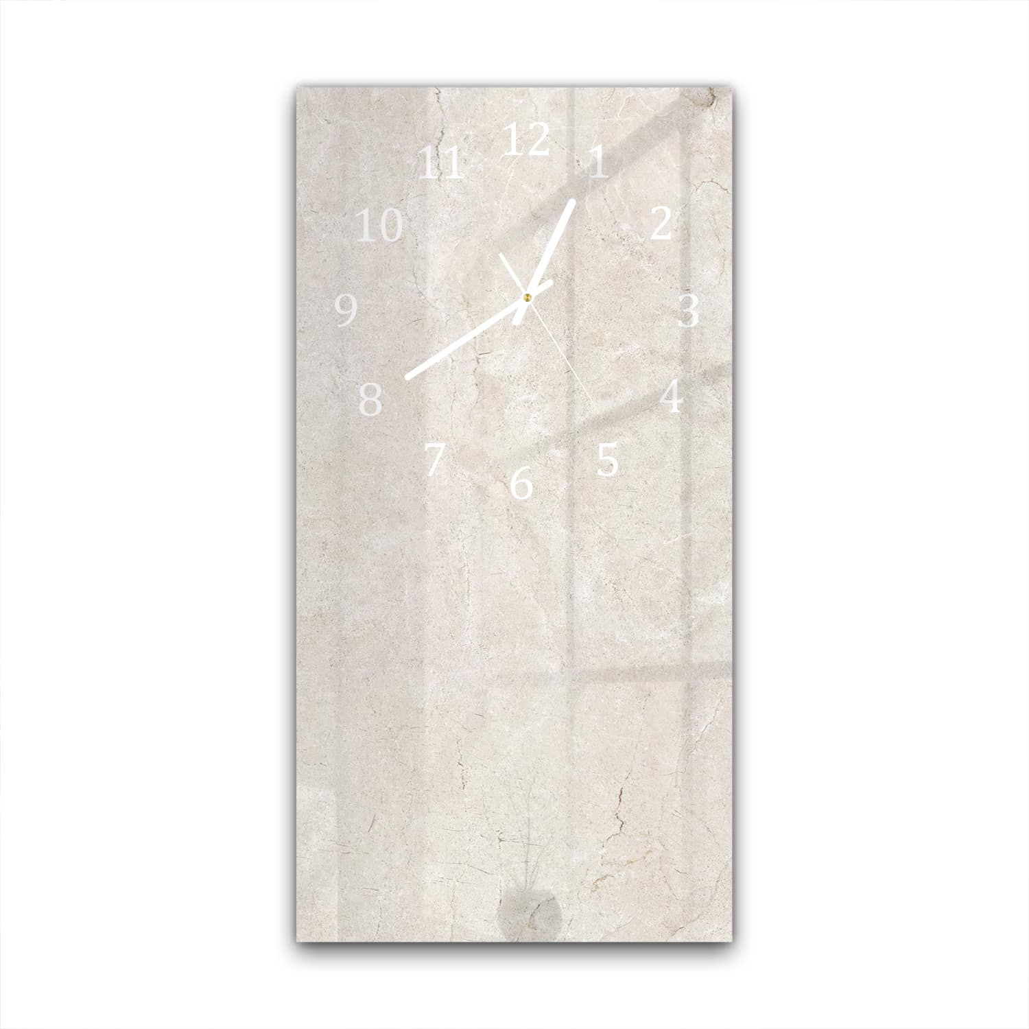 Wandklok 30x60  - Gehard Glas - Marmer Textuur