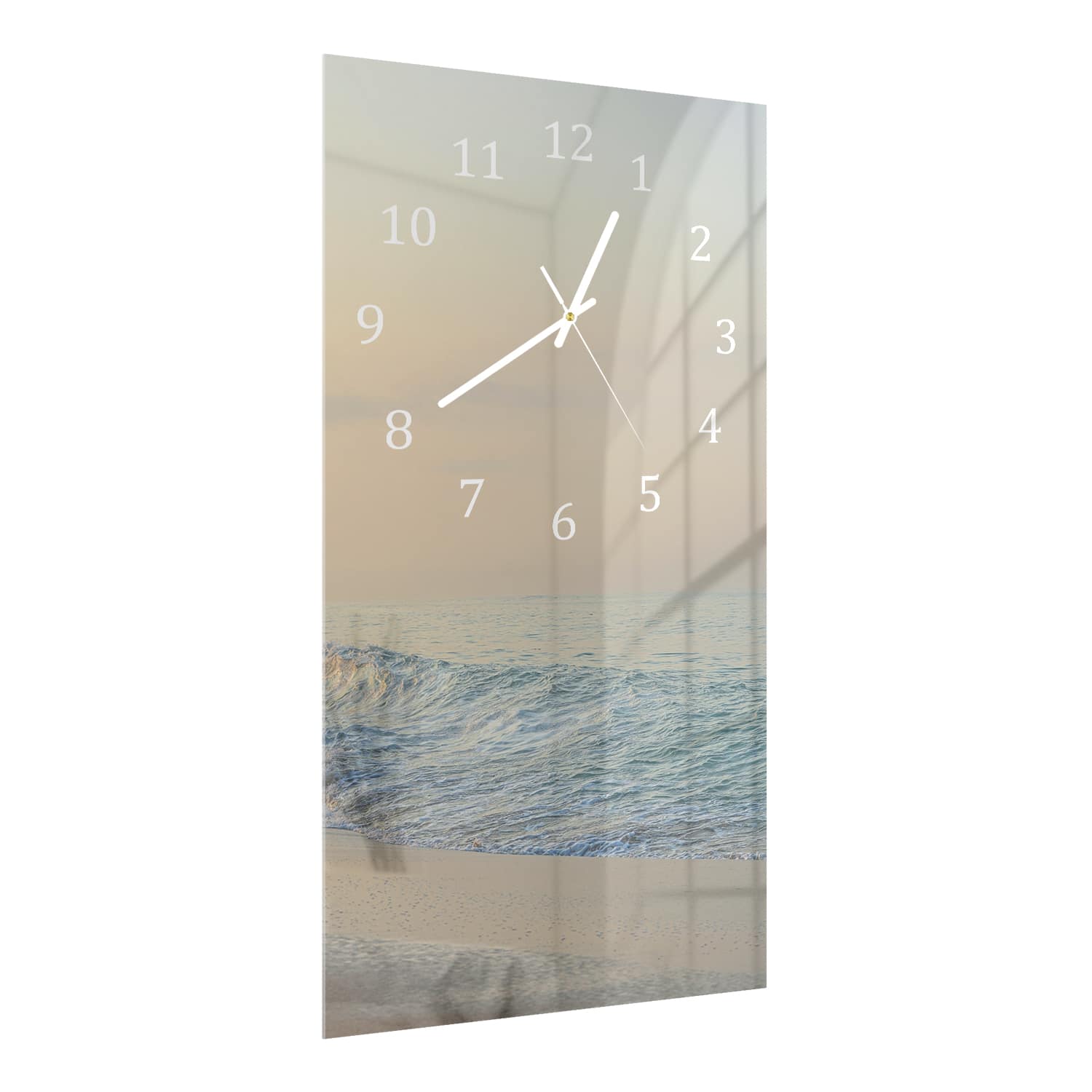 Wandklok 30x60  - Gehard Glas - Golvende Oceaan