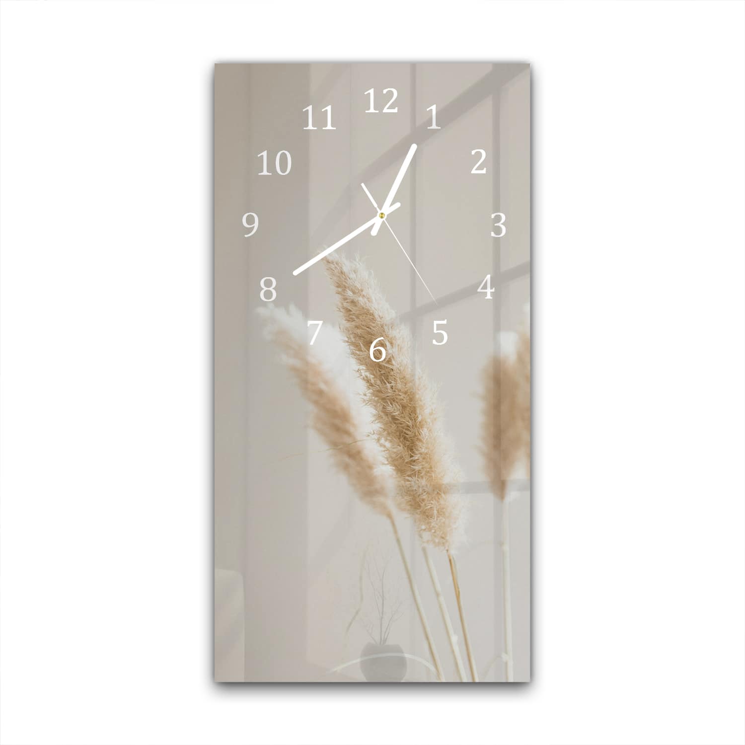 Wandklok 30x60  - Gehard Glas - Zachte pluimen