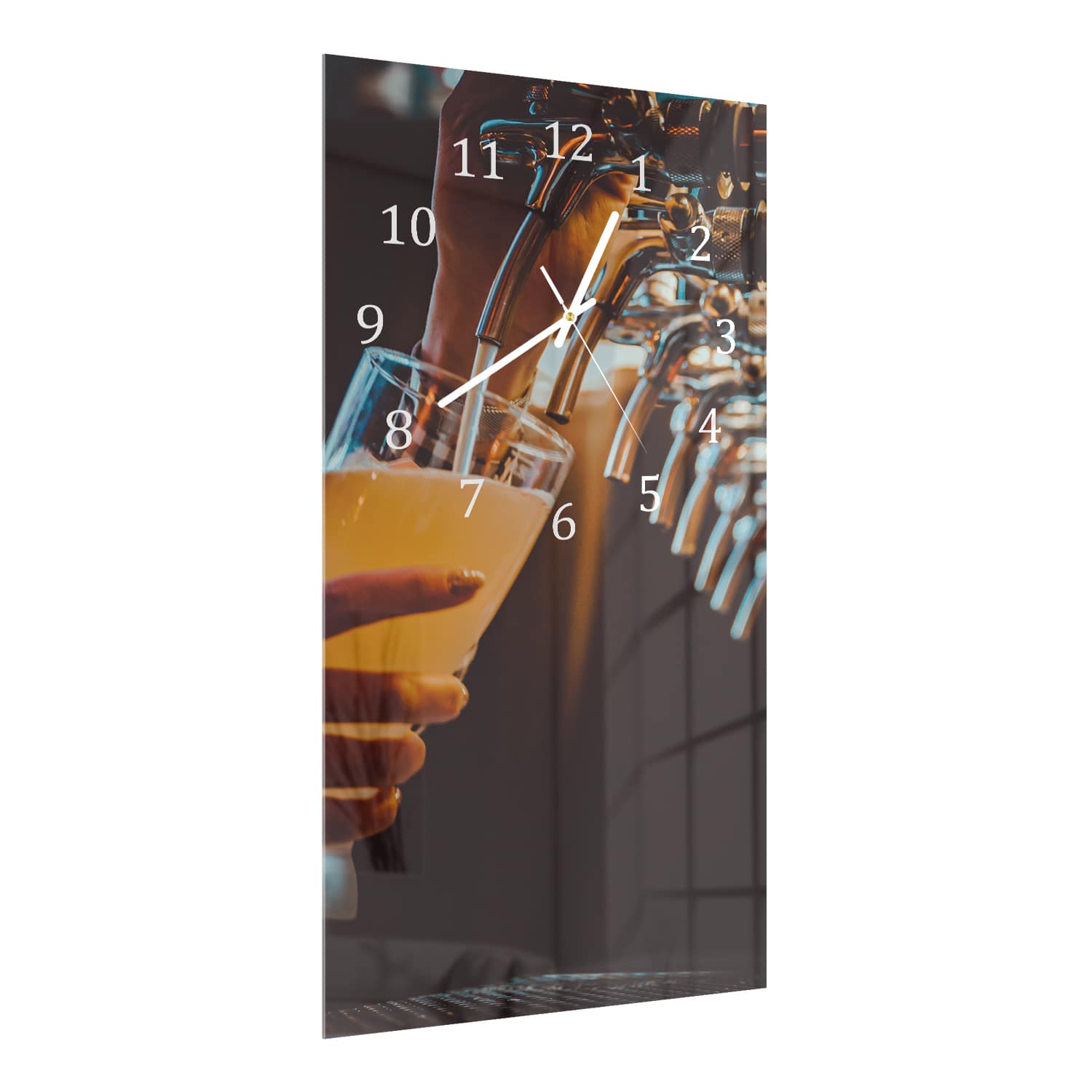 Wandklok 30x60  - Gehard Glas - Biertap