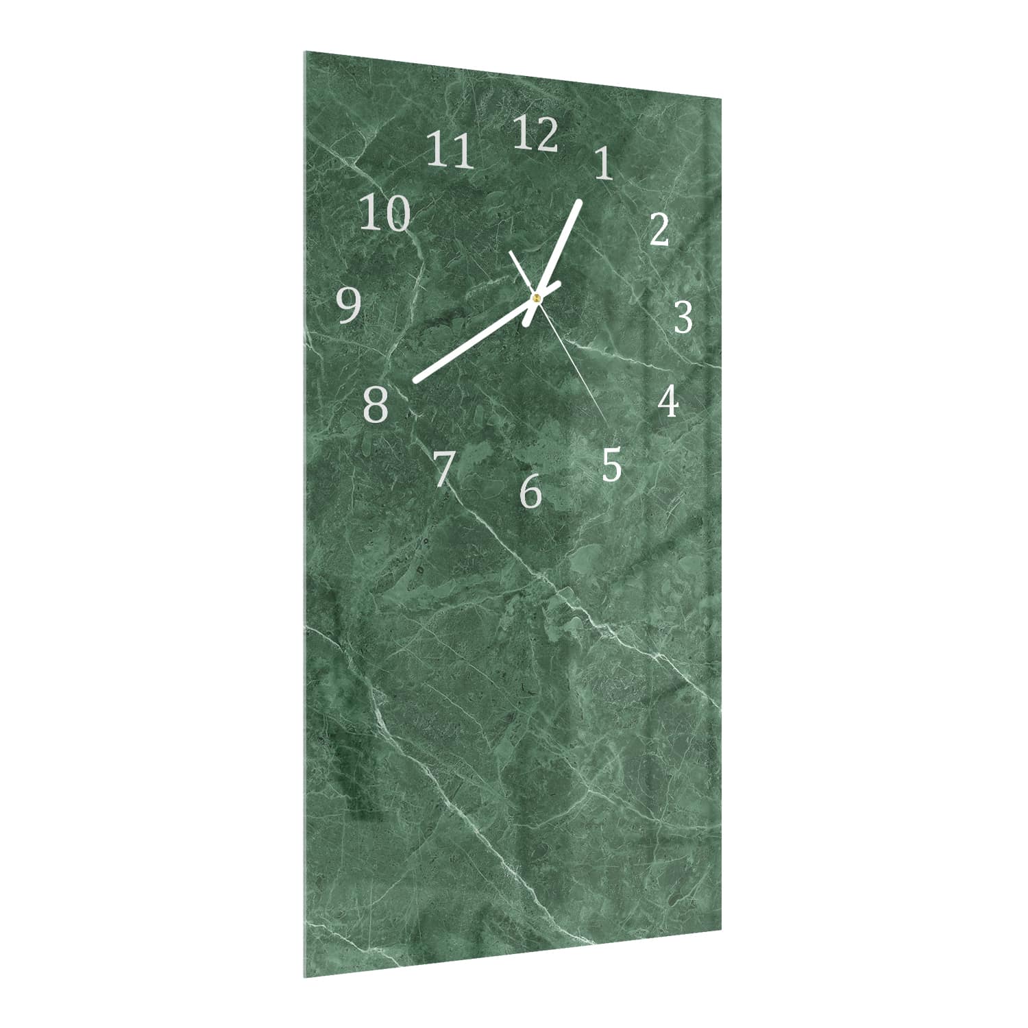 Wandklok 30x60  - Gehard Glas - Groen Marmer