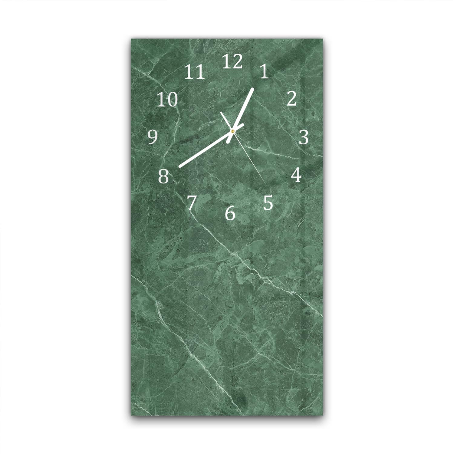 Wandklok 30x60  - Gehard Glas - Groen Marmer