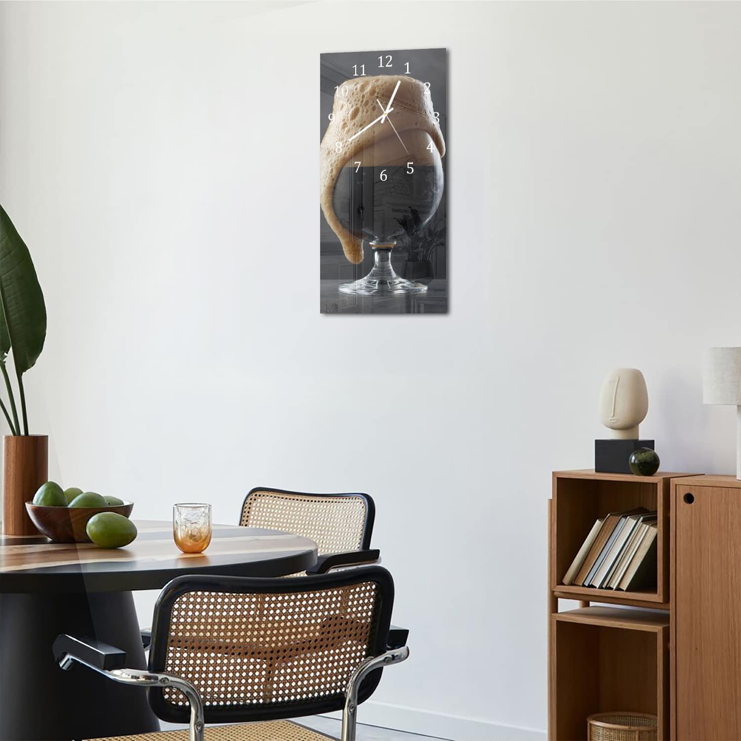 Wandklok 30x60  - Gehard Glas - Overstromend Bier